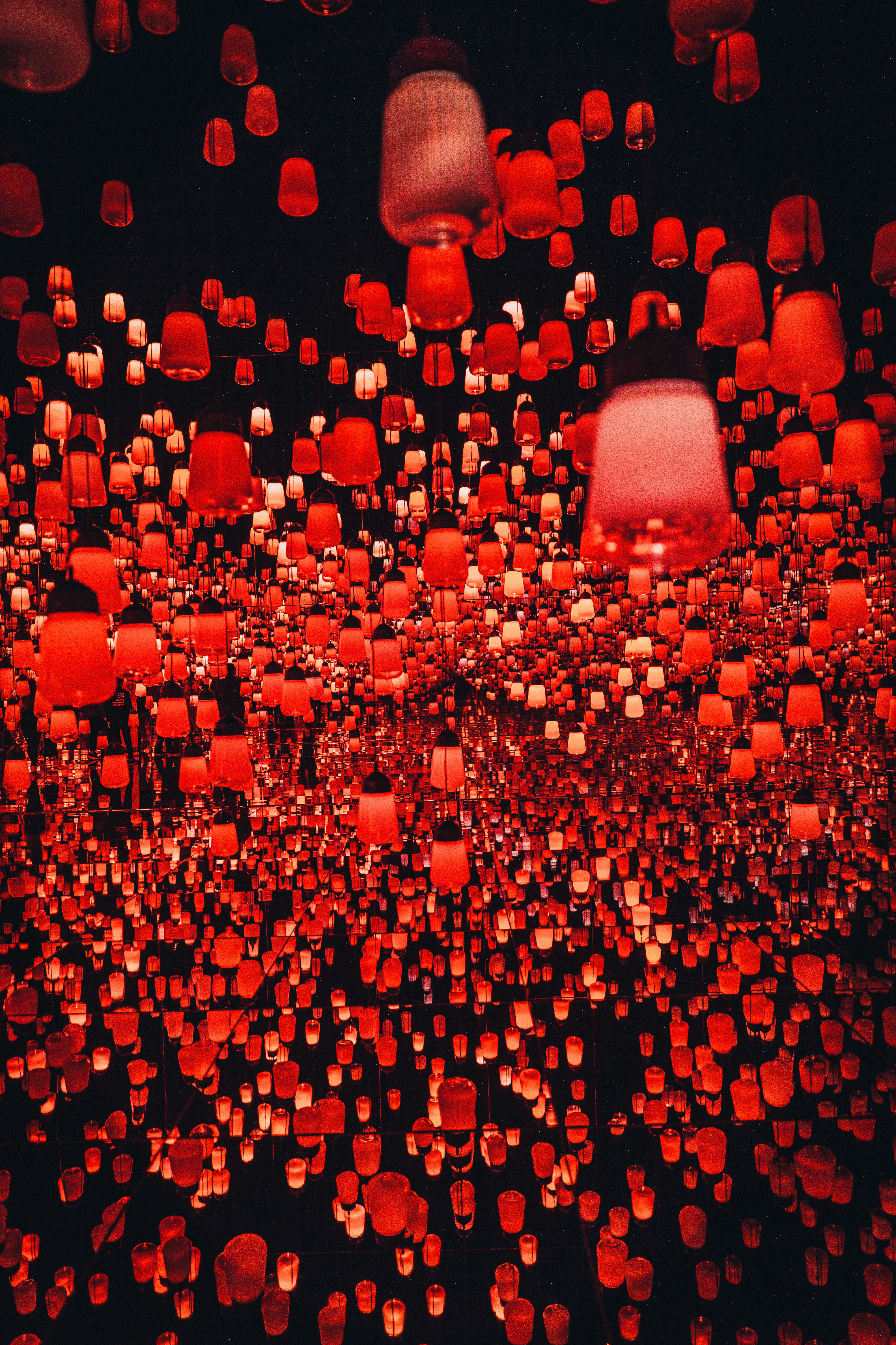 lights, lanterns, light, red, shine, miscellanea, miscellaneous, chinese lanterns HD wallpaper