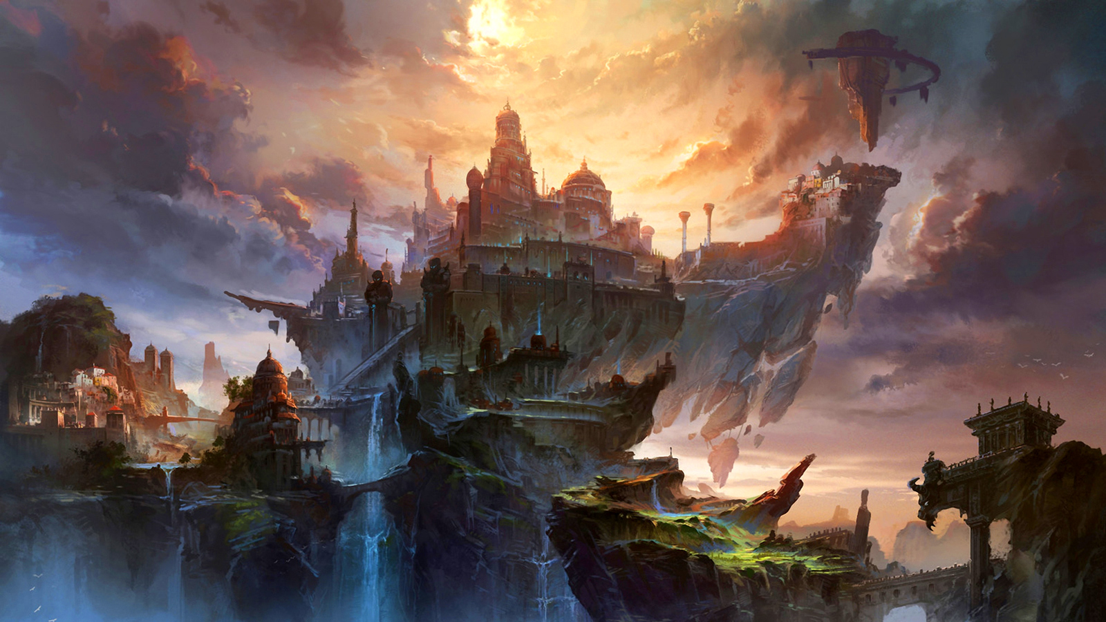 fantasy city wallpaper