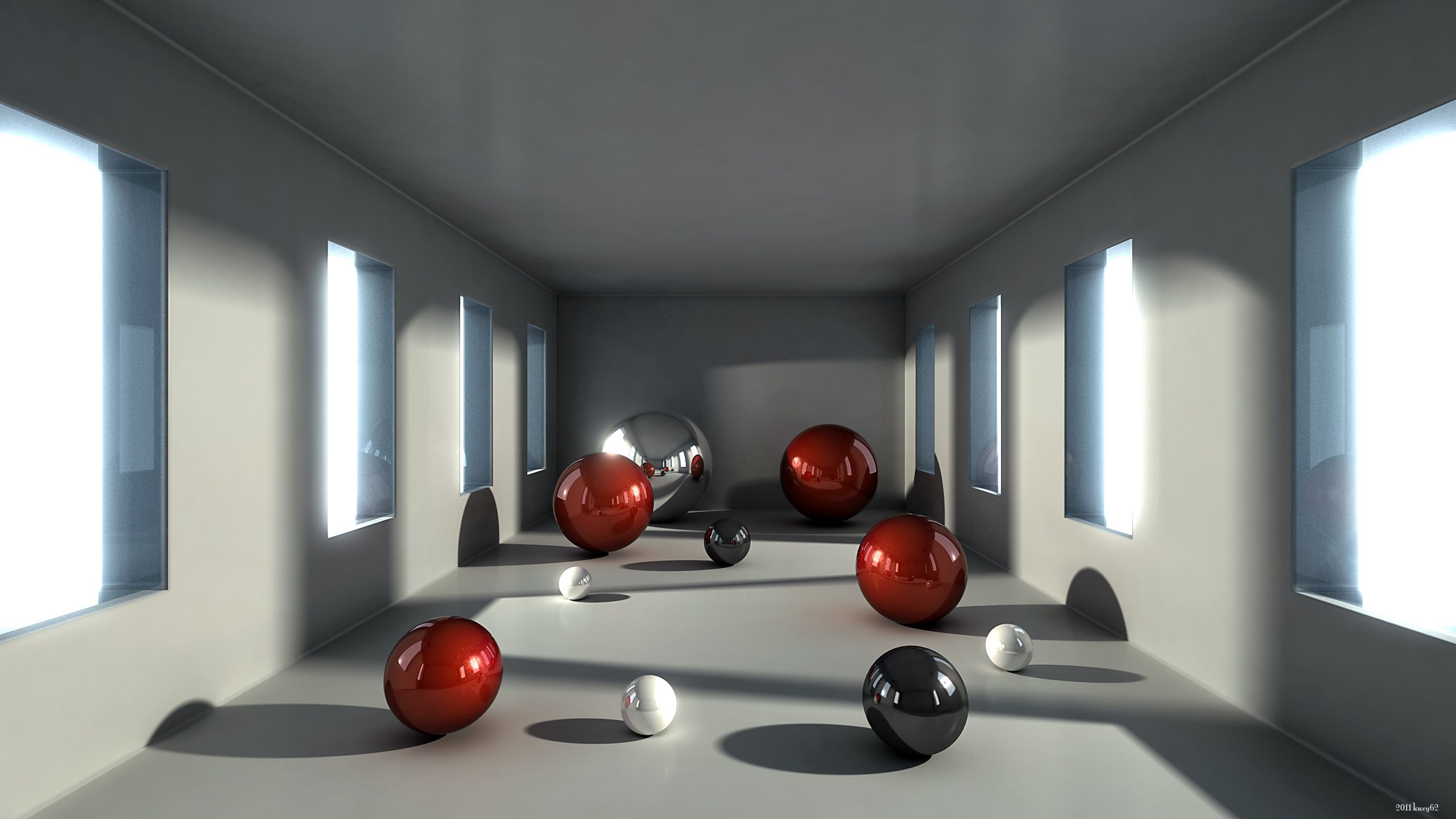 form, balls, 3d, space, forms, premises, room, dimensions (edit), dimension HD wallpaper