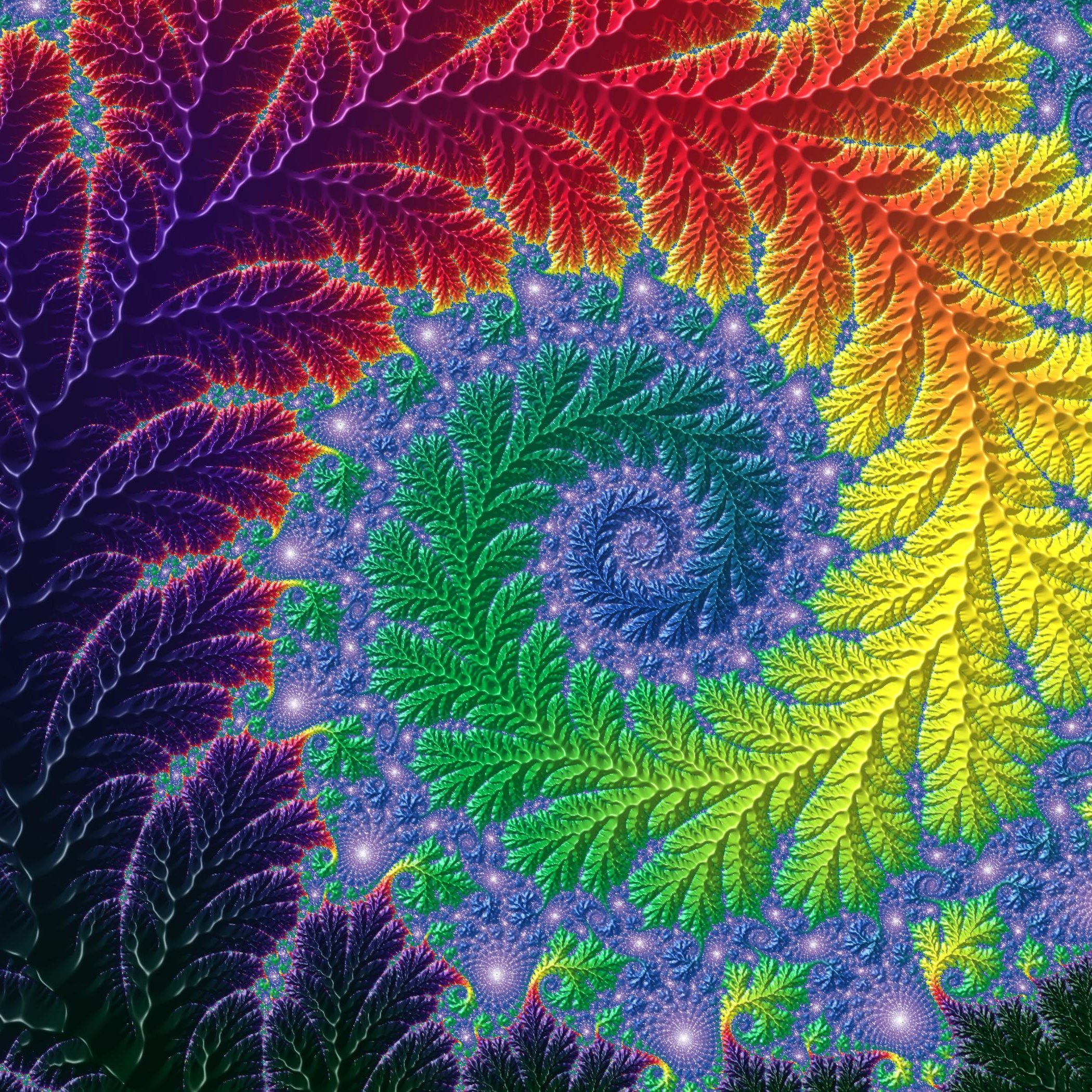 HD wallpaper fractal, abstract, patterns, multicolored, motley, swirling, involute, spirial