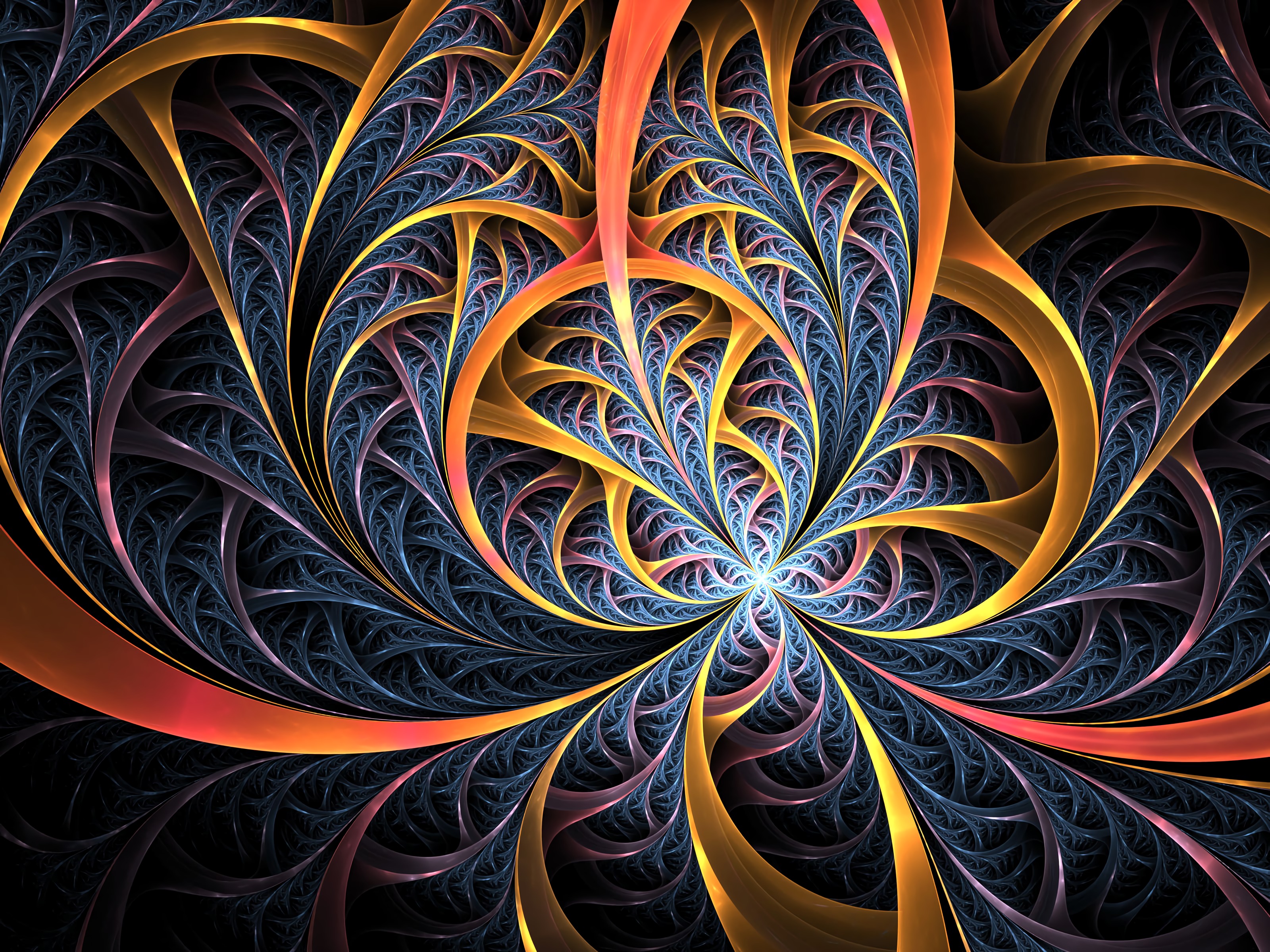Mobile wallpaper intricate, confused, abstract, fractal, lines, multicolored, motley
