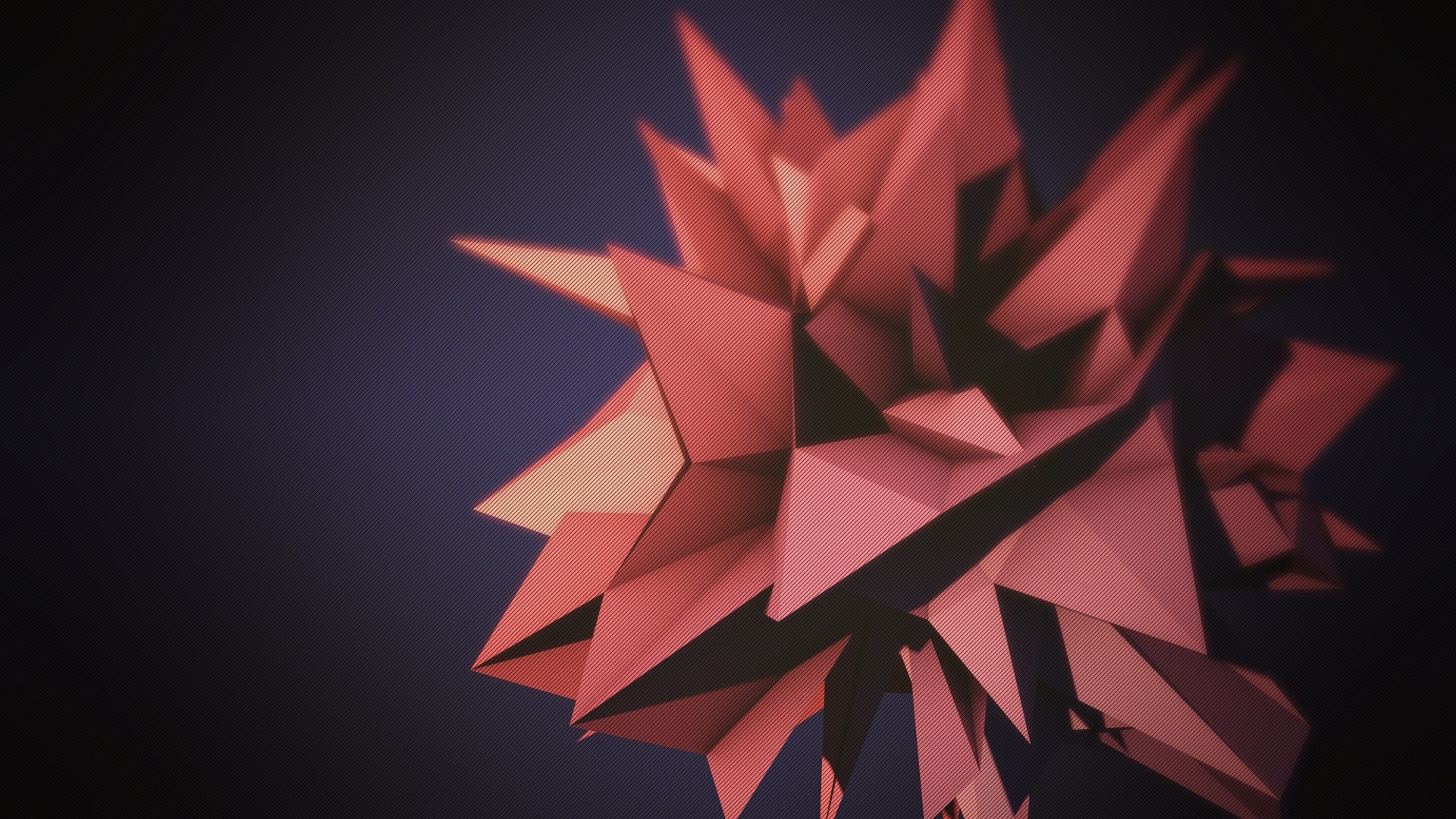 abstract, triangle, facets, low poly