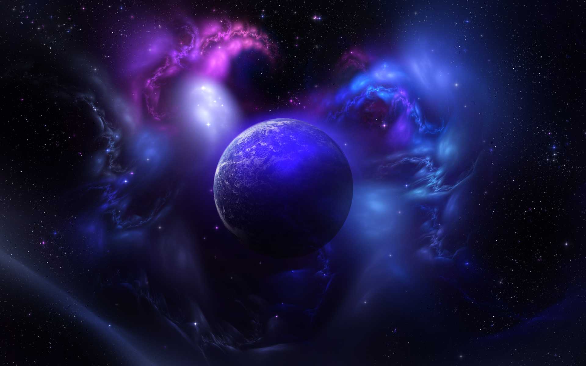 167002 Hintergrundbild herunterladen science fiction, planet, weltraum, sterne - Bildschirmschoner und Bilder kostenlos