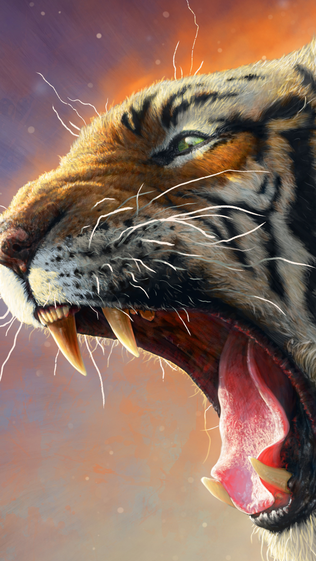 tiger, animal, roar, cats HD wallpaper
