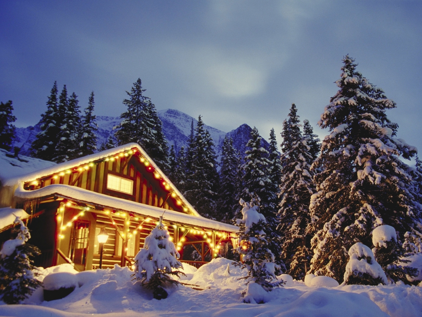 Handy-Wallpaper Schnee, Landschaft, Häuser, Bäume, Natur kostenlos herunterladen.
