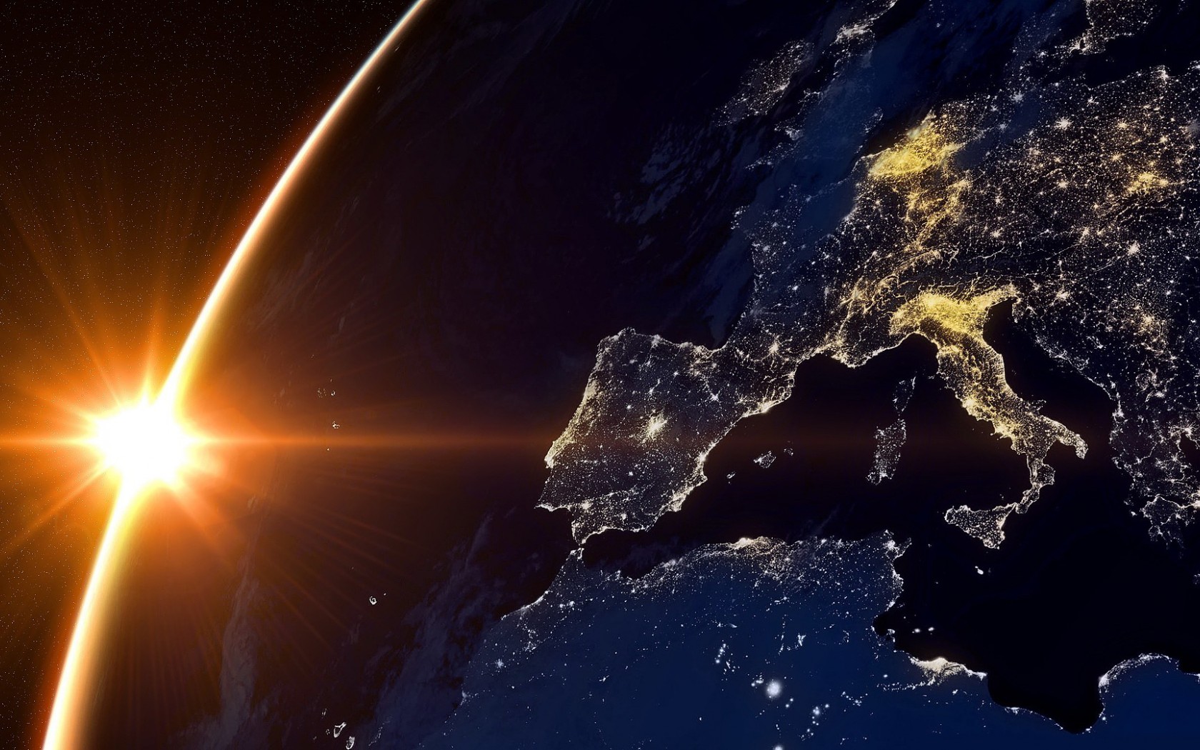 Cool Wallpapers europe, earth, from space