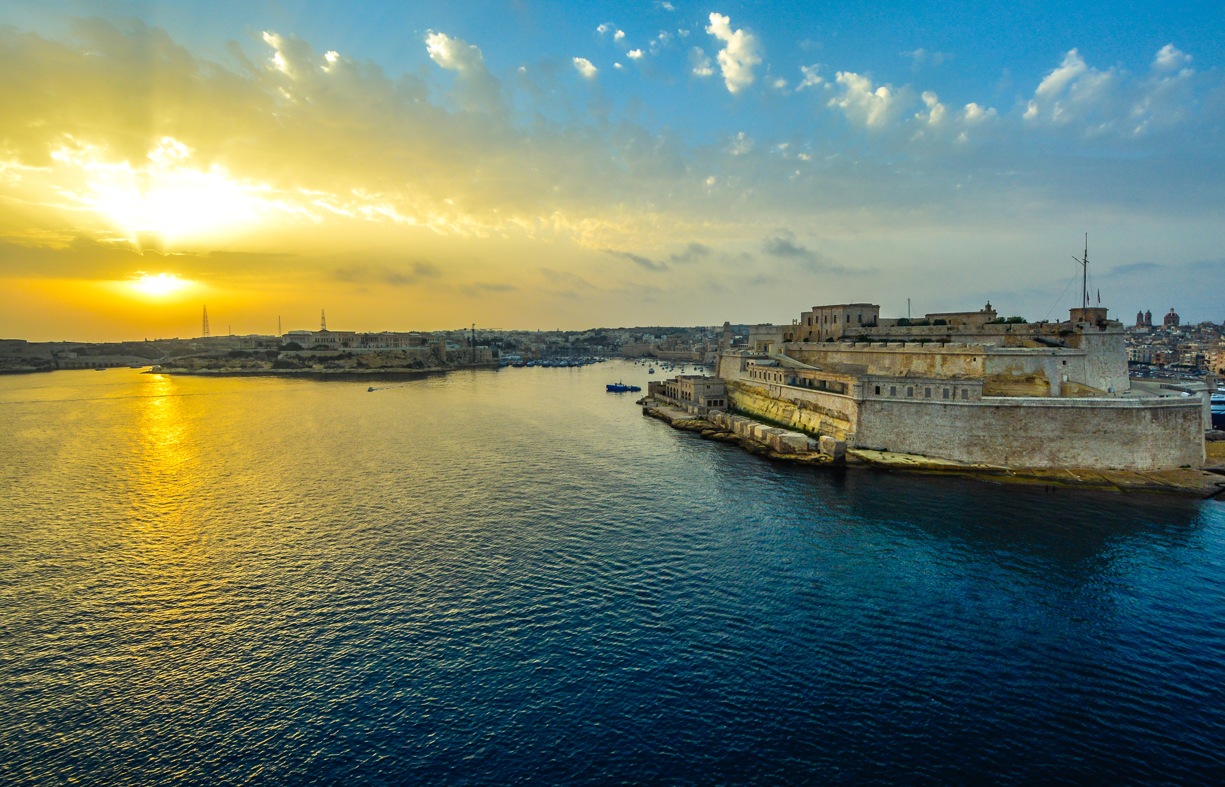 malta, nature, sunrise, harbor, rise, valetta, valletta Smartphone Background
