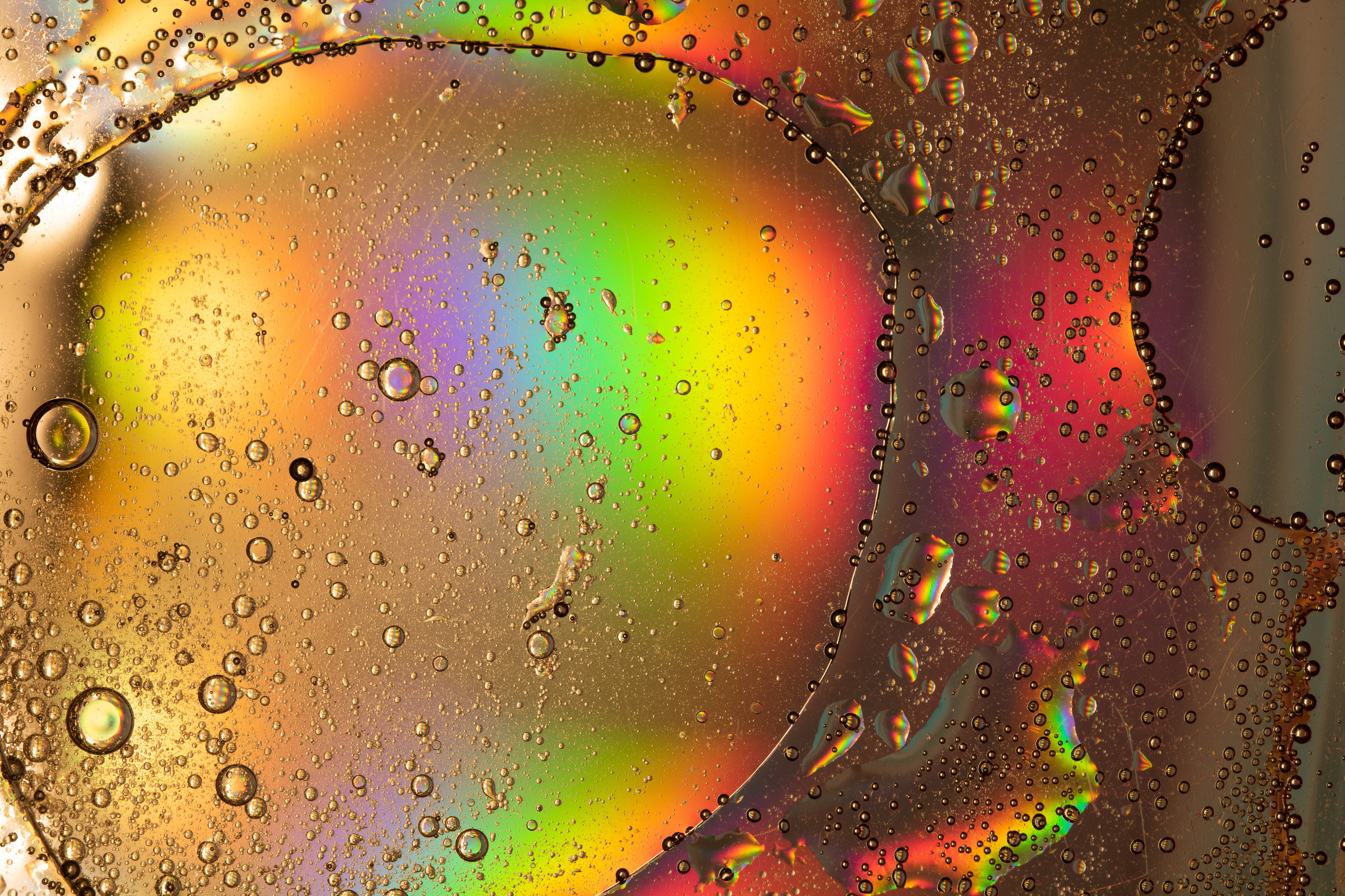 Скачать картинку Макро, Абстракция, Пузыри, Разноцветный в телефон бесплатно.