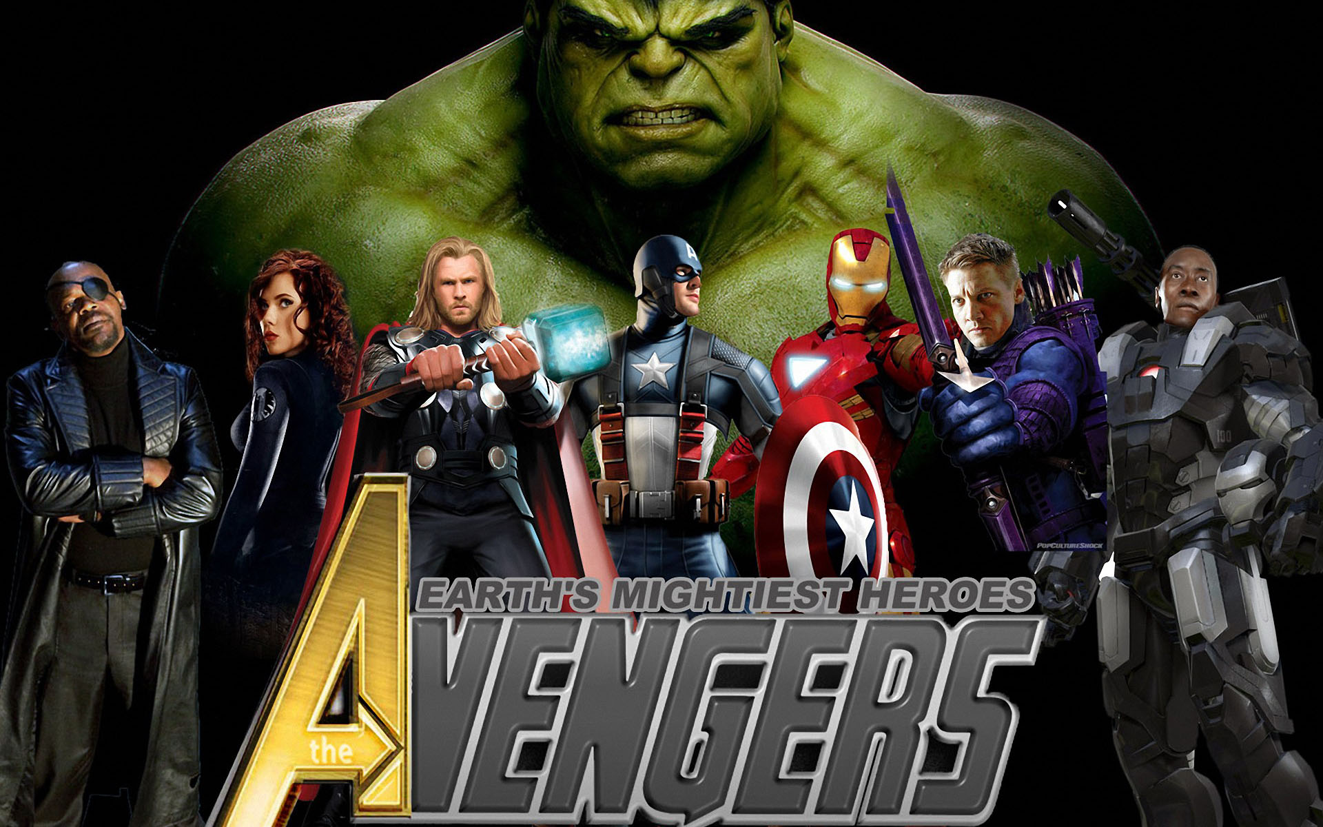 Free download wallpaper Hulk, Iron Man, Captain America, Avengers, Movie, Thor, Black Widow, Hawkeye, Nick Fury, The Avengers, Natasha Romanoff, War Machine on your PC desktop
