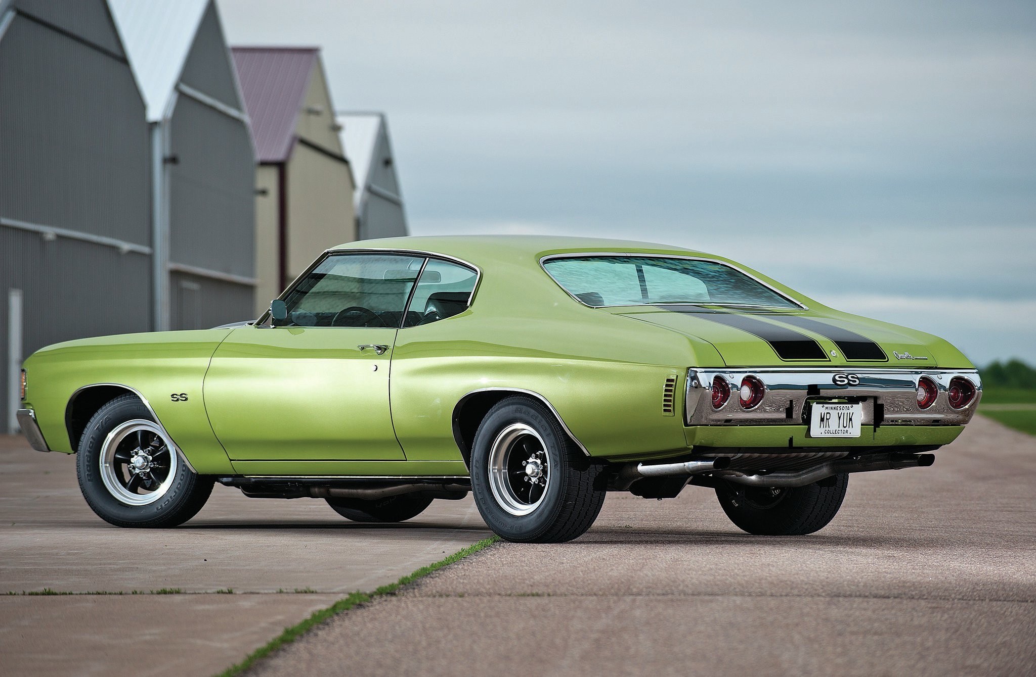cars, auto, chevrolet, green, 1972, chevelle wallpapers for tablet