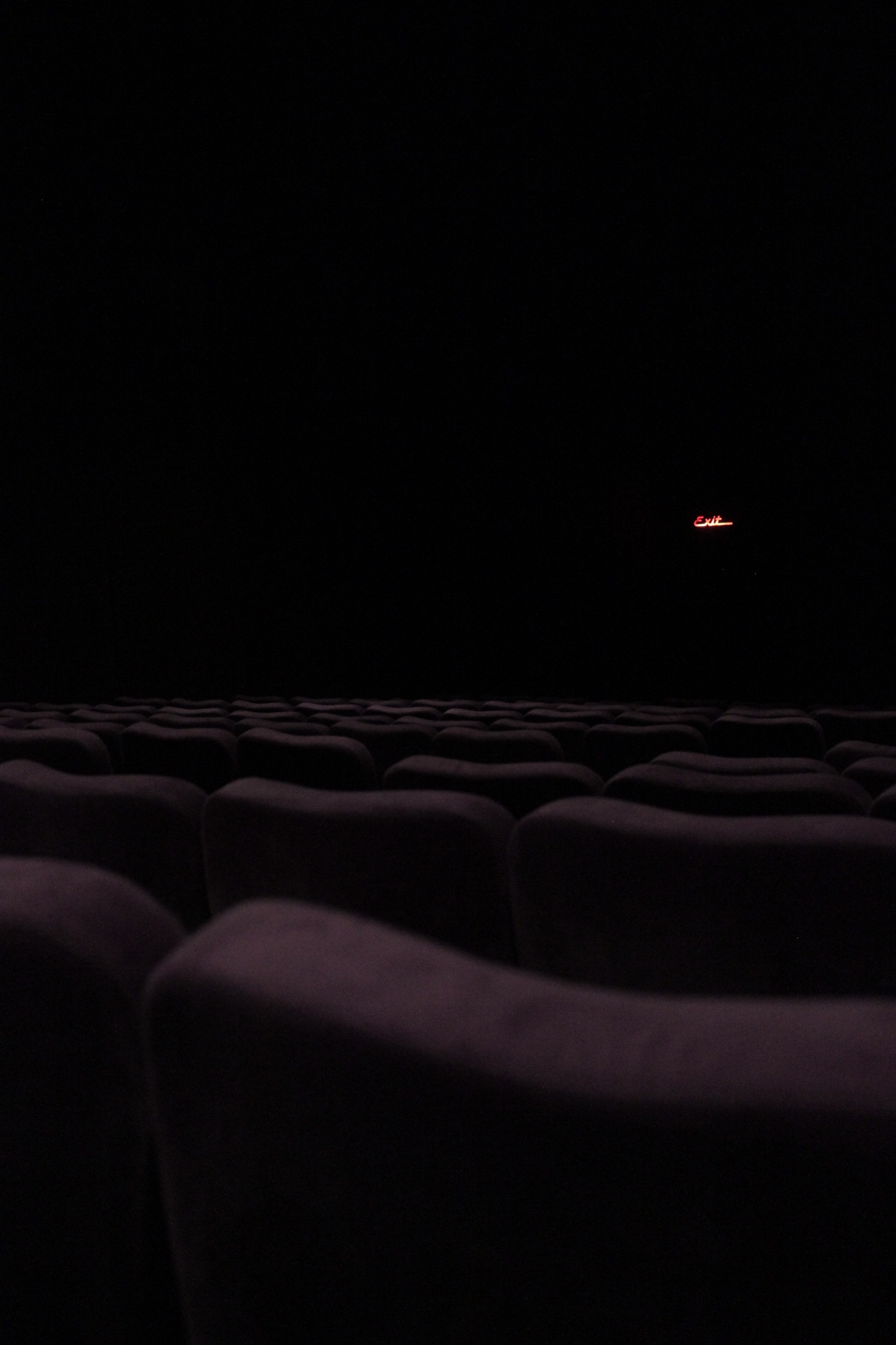dark, cinema, black, darkness, chairs, armchairs
