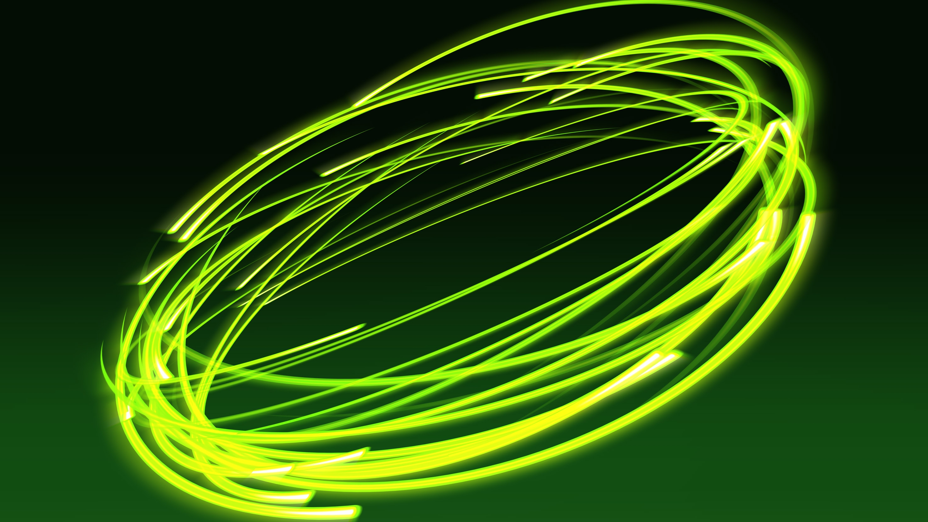 Зеленый светящаяся спираль