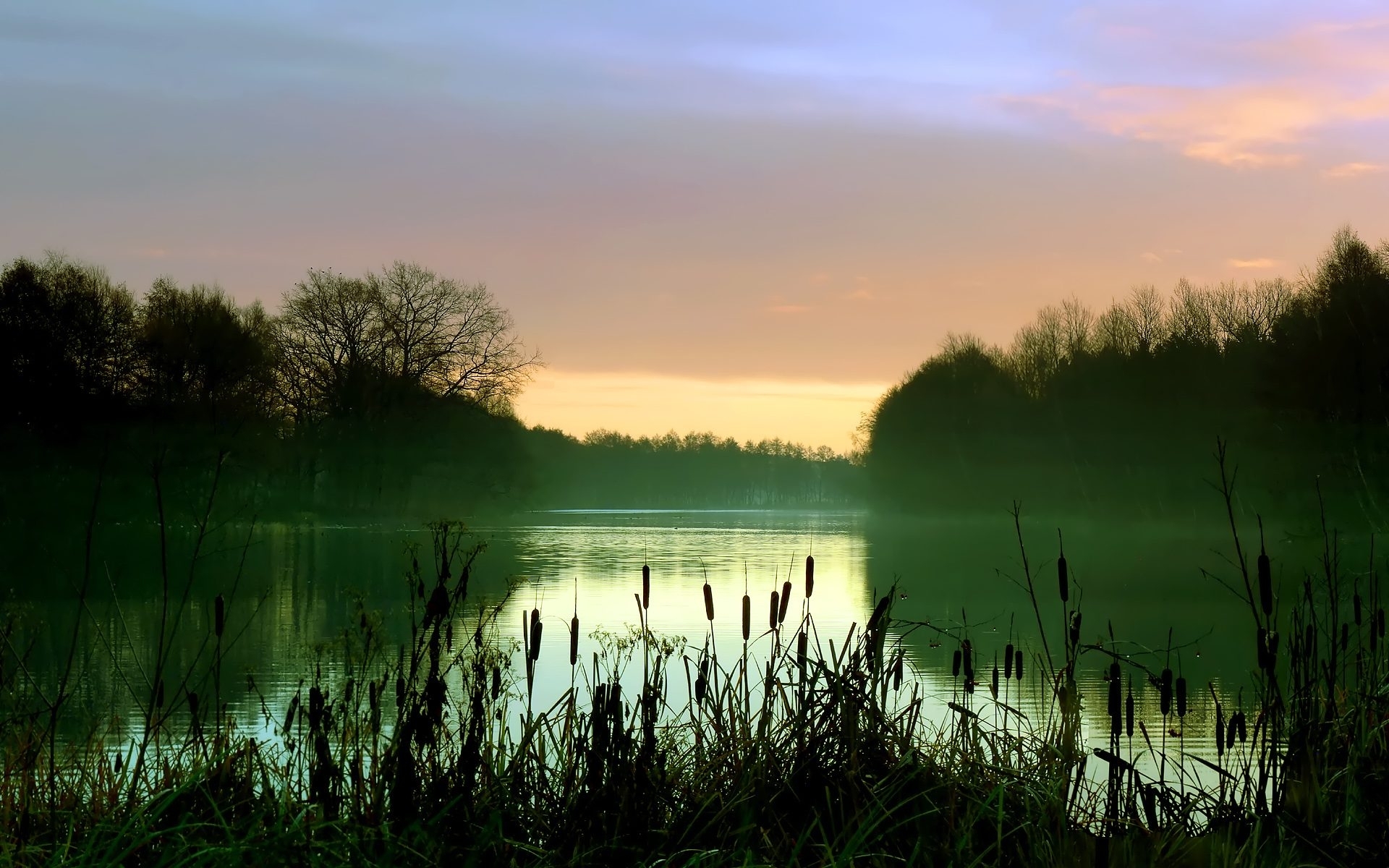 Download mobile wallpaper Rivers, Sunset, Landscape for free.