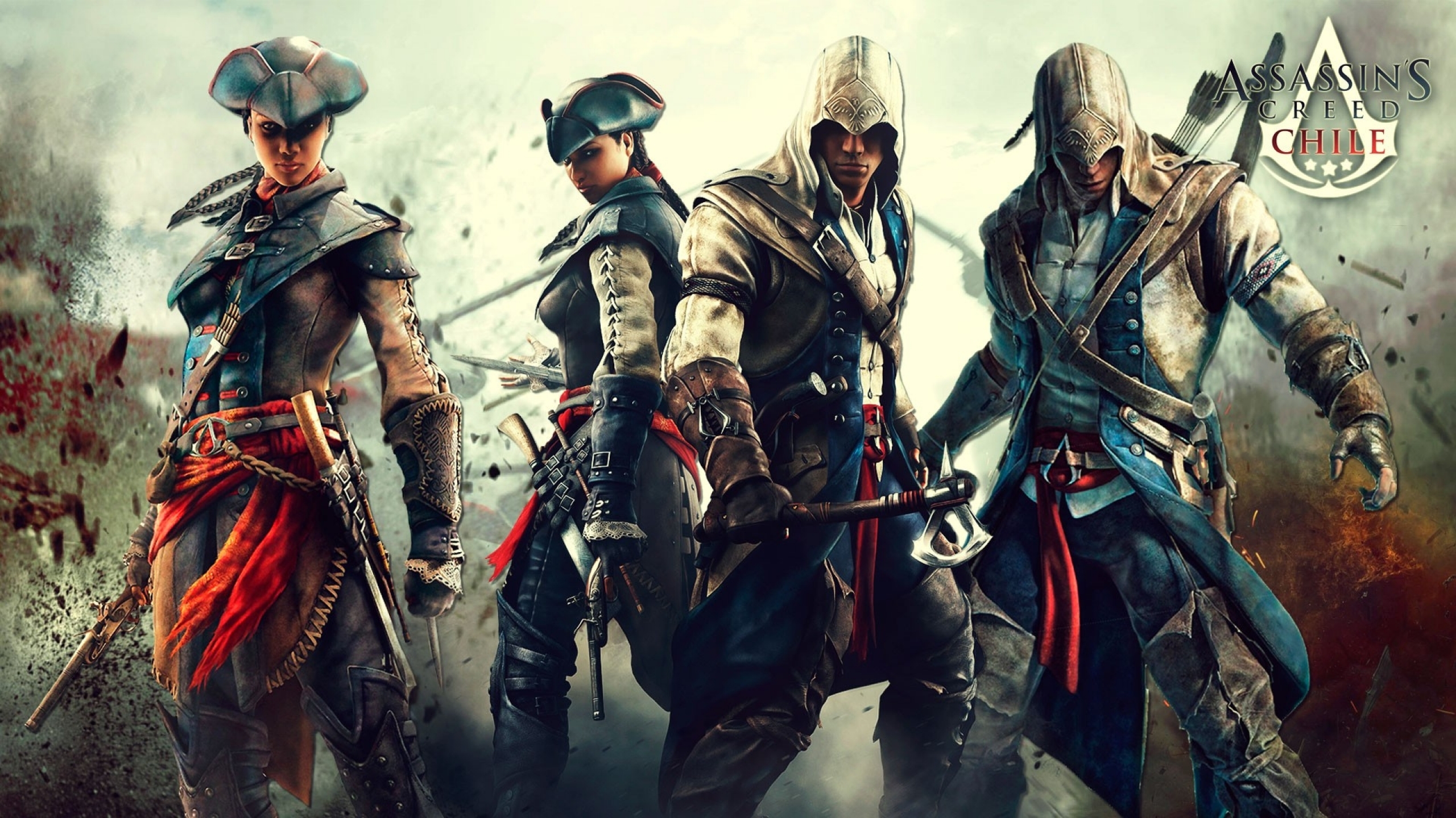 Mobile wallpaper assassin's creed iii, video game, assassin's creed