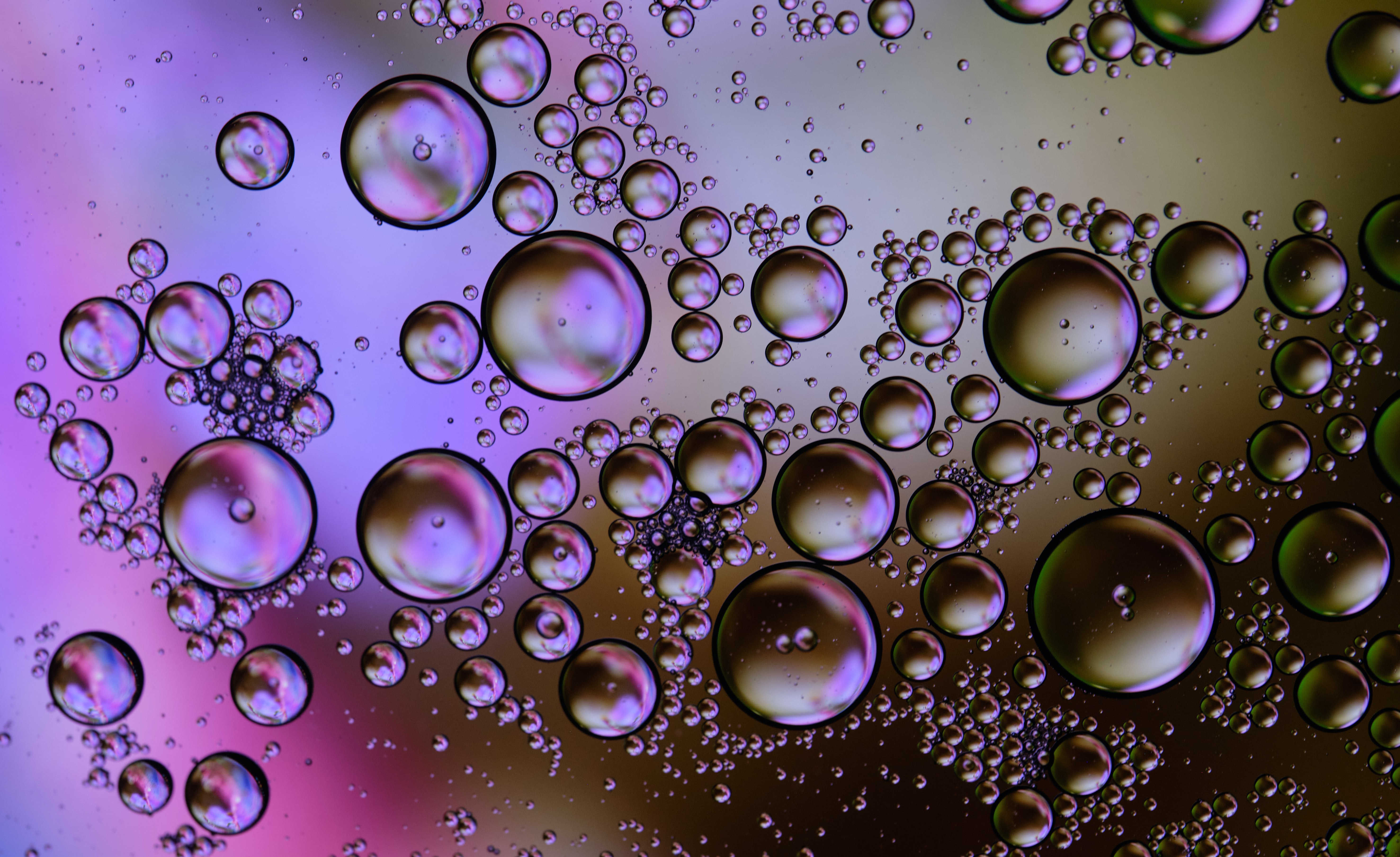 Download mobile wallpaper Bubbles, Gradient, Water, Circles, Abstract for free.