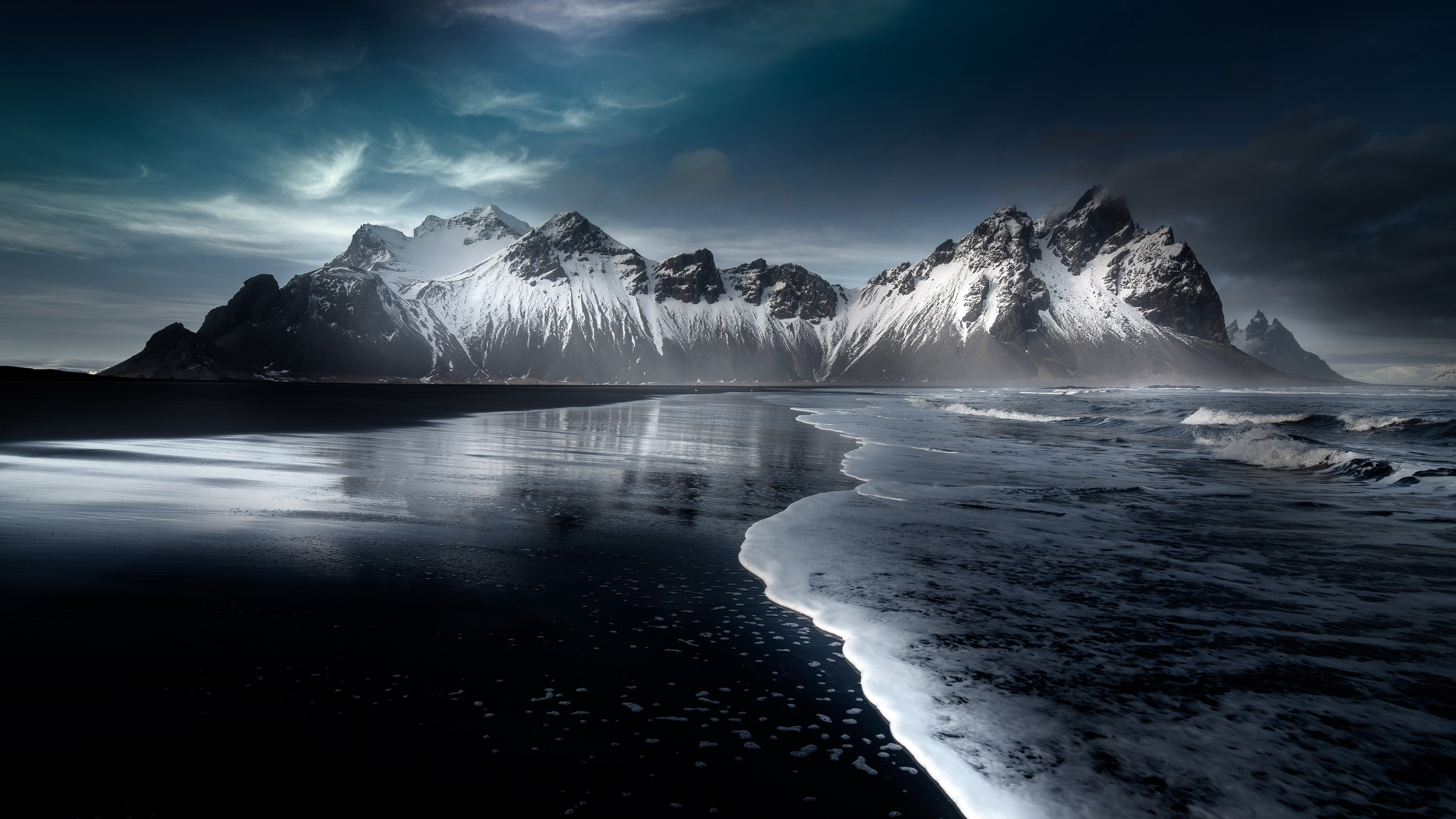 483460画像をダウンロードヴェストラホルン山, 地球, ヴェストラホルン, ビーチ, アイスランド, 山岳-壁紙とスクリーンセーバーを無料で