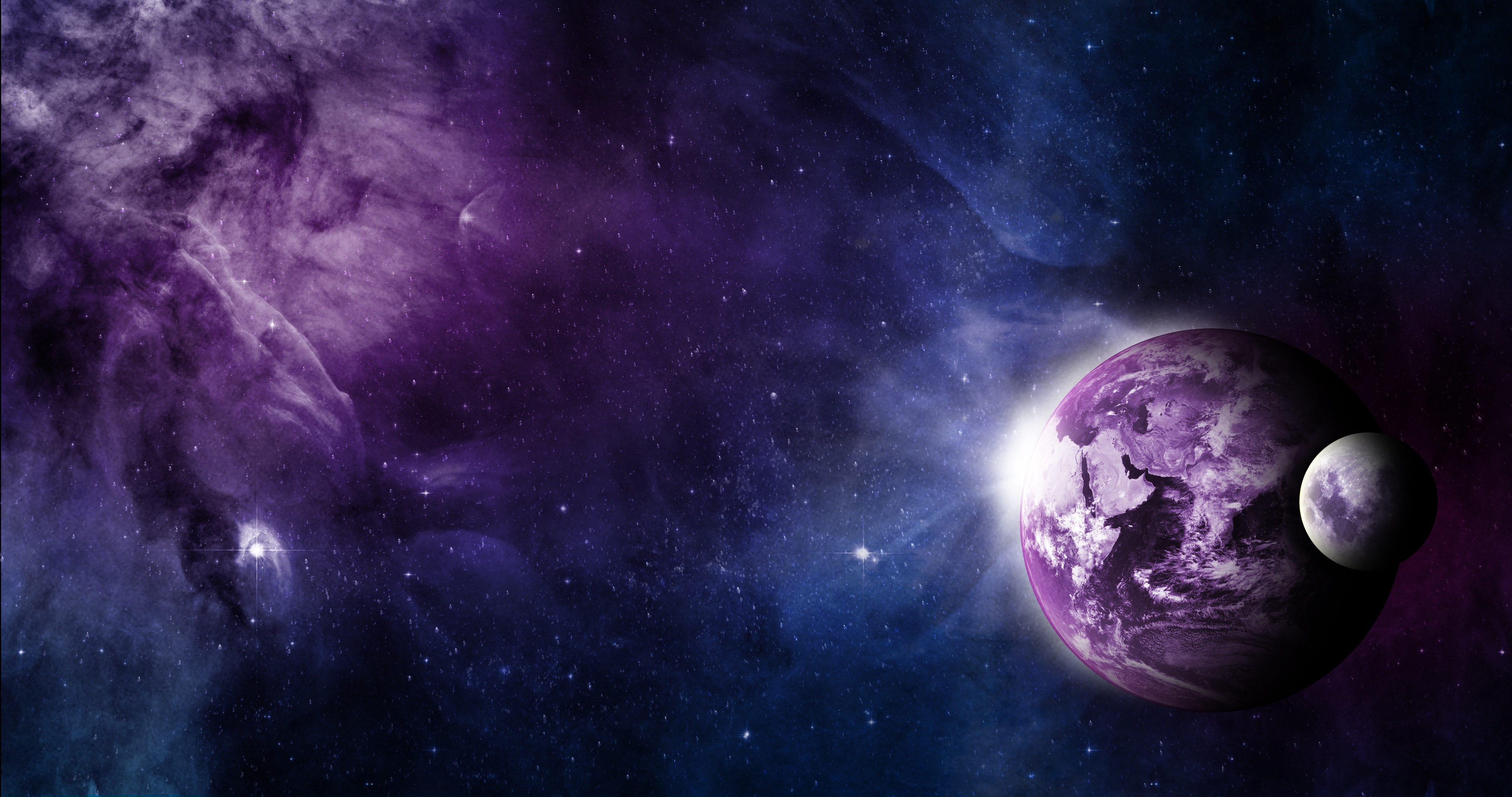 Descarga gratis la imagen Tierra, Luna, Nebulosa, Universo en el escritorio de tu PC