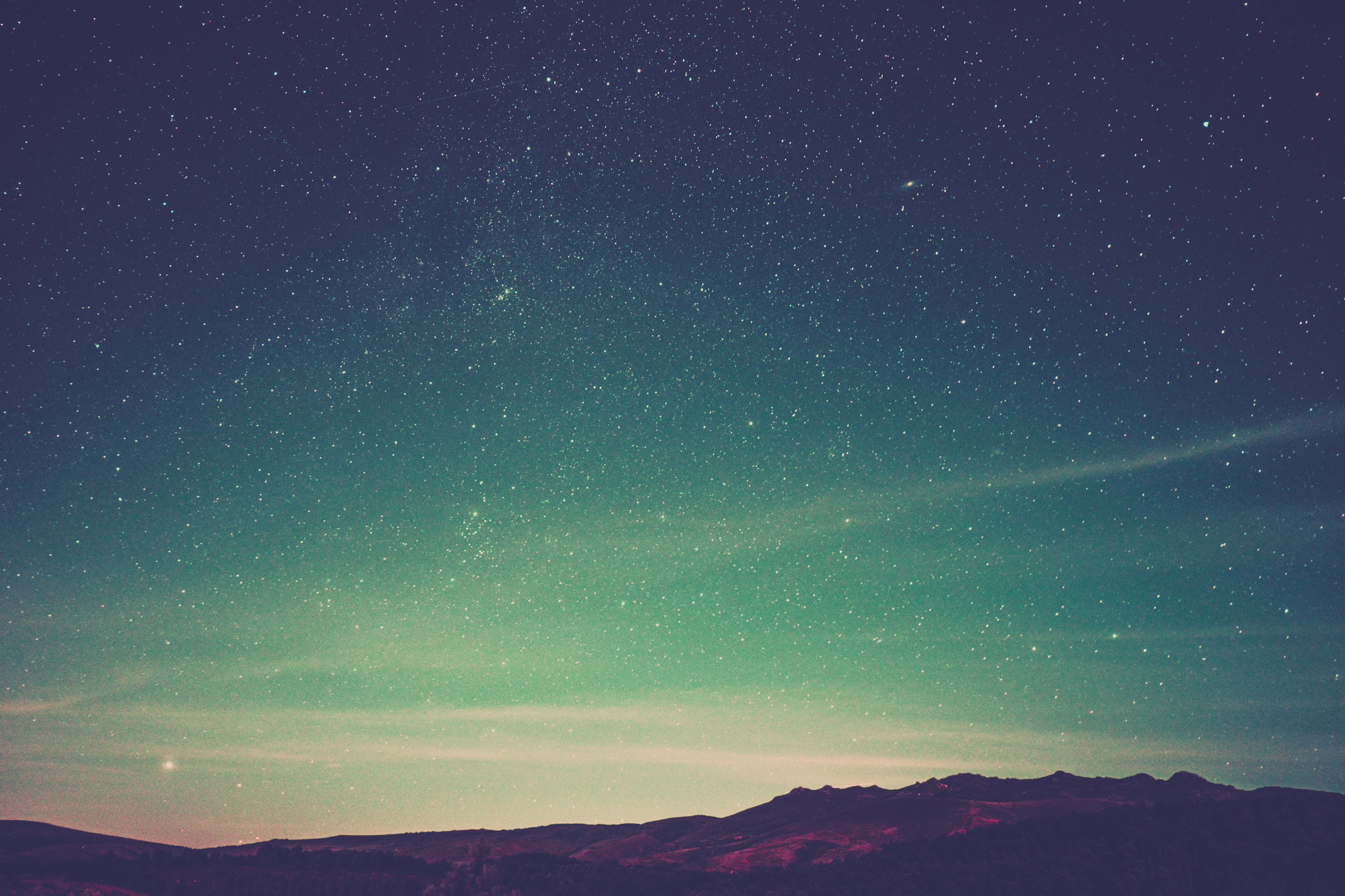 Free download wallpaper Sky, Mountains, Nature, Shining, Starry Sky on your PC desktop