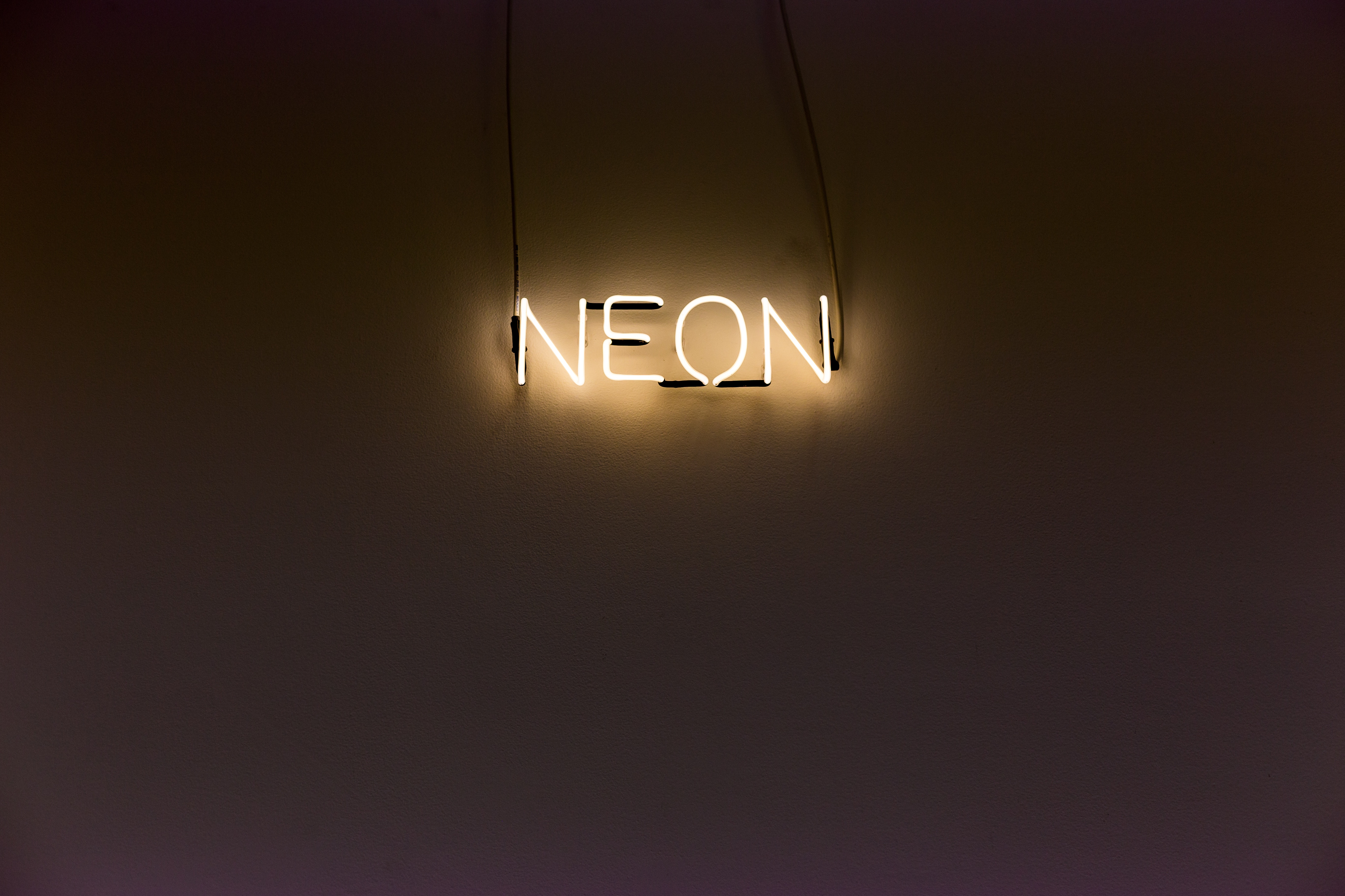 Download mobile wallpaper Neon, Wall, Backlight, Illumination, Inscription, Words for free.