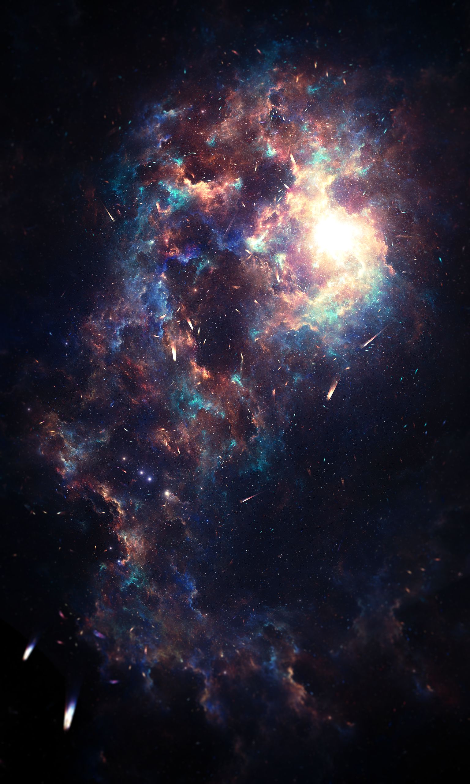 galaxy, universe, stars, nebula, asteroids