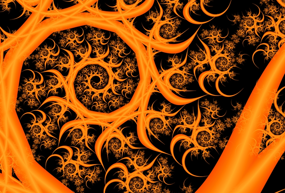 Download mobile wallpaper Abstract, Fractal, Design, Orange (Color) for free.