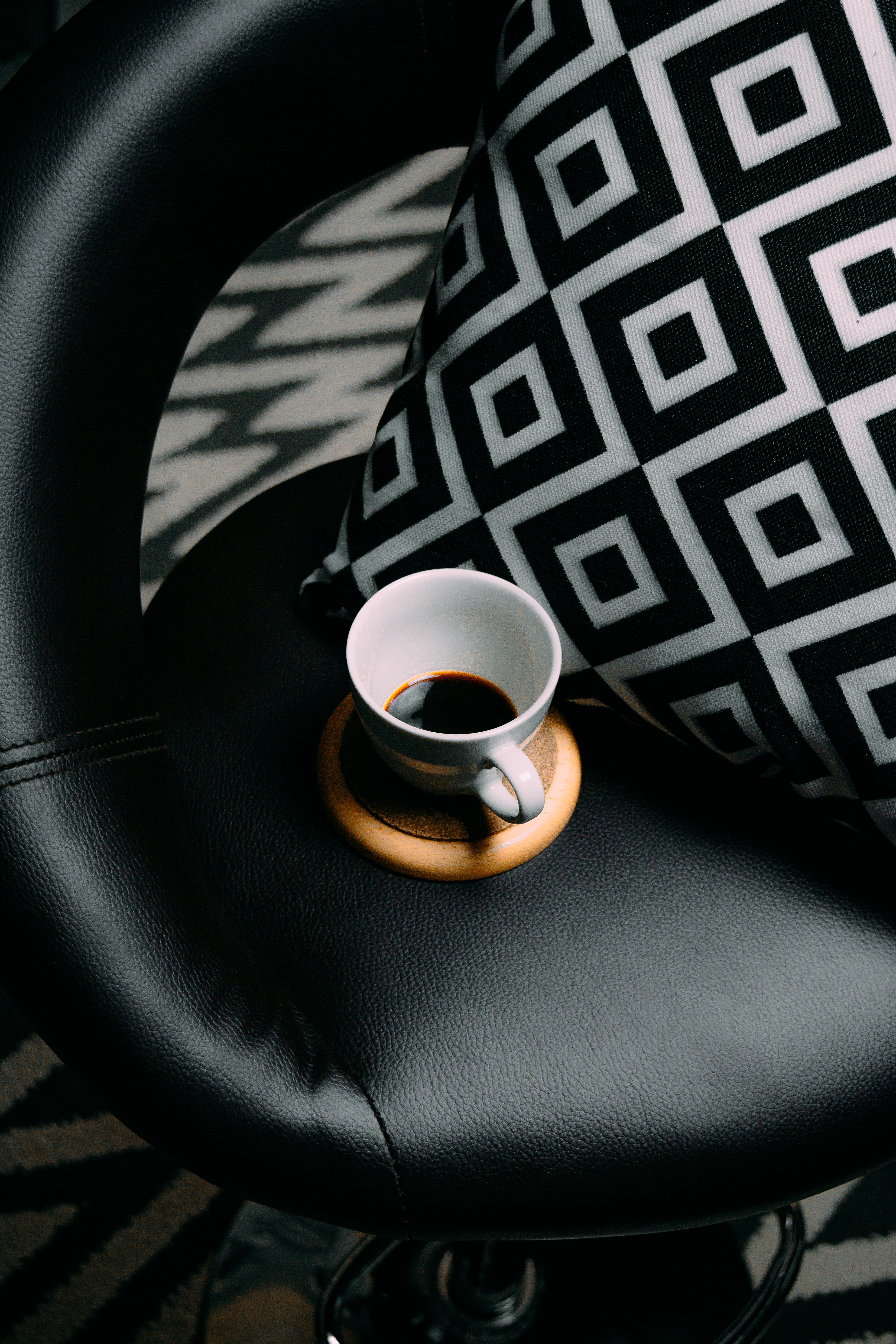 Download mobile wallpaper Armchair, Cup, Mug, Beverage, Food, Drink, Coffee for free.