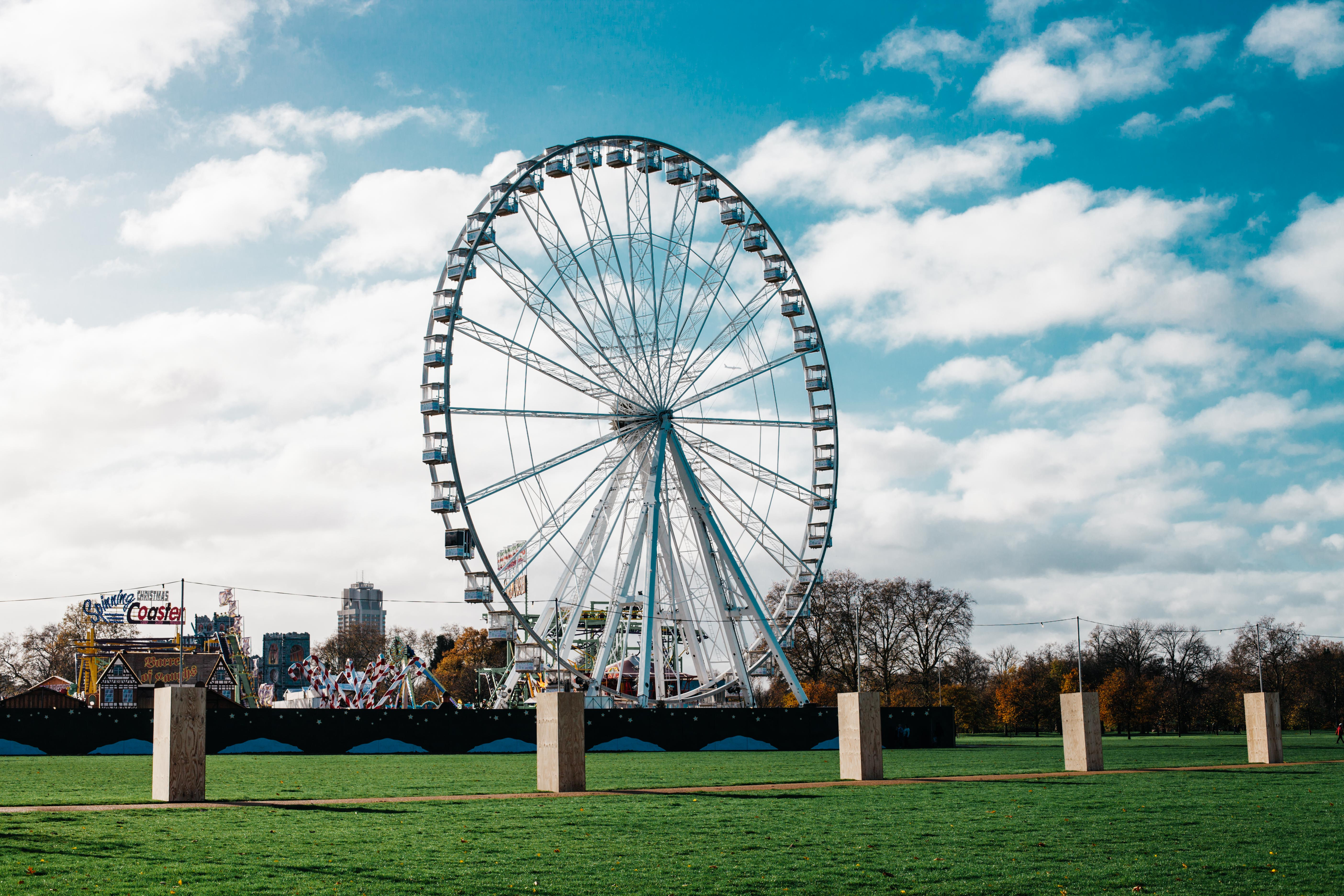 cities, park, ferris wheel, attraction Full HD