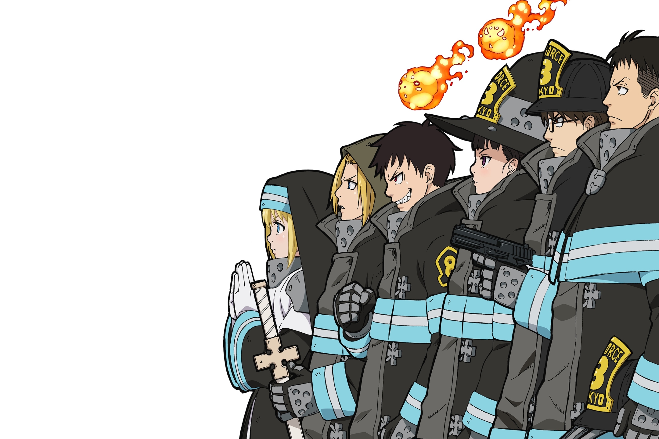 Огненная бригада пожарных аниме