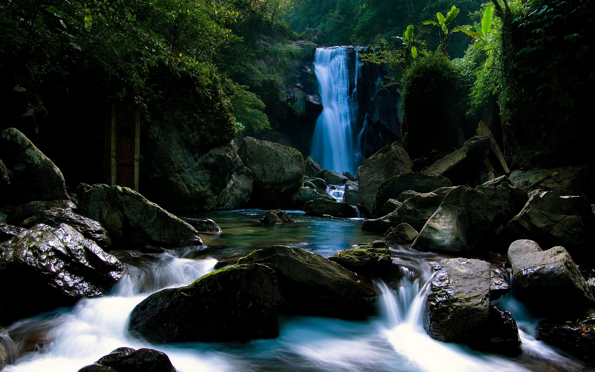 nature, water, vegetation, waterfalls, river, stream, earth, waterfall
