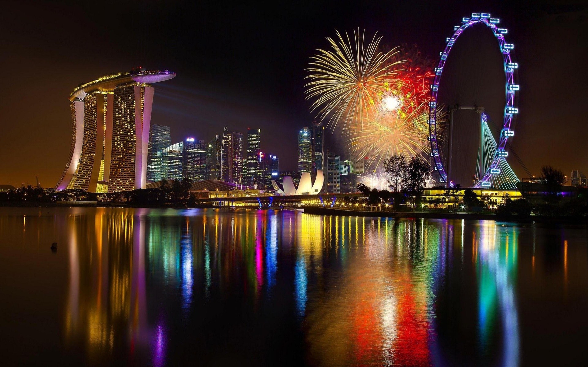 622300 免費下載壁紙 人造, 滨海湾金沙酒店, 夜晚, 新加坡 屏保和圖片