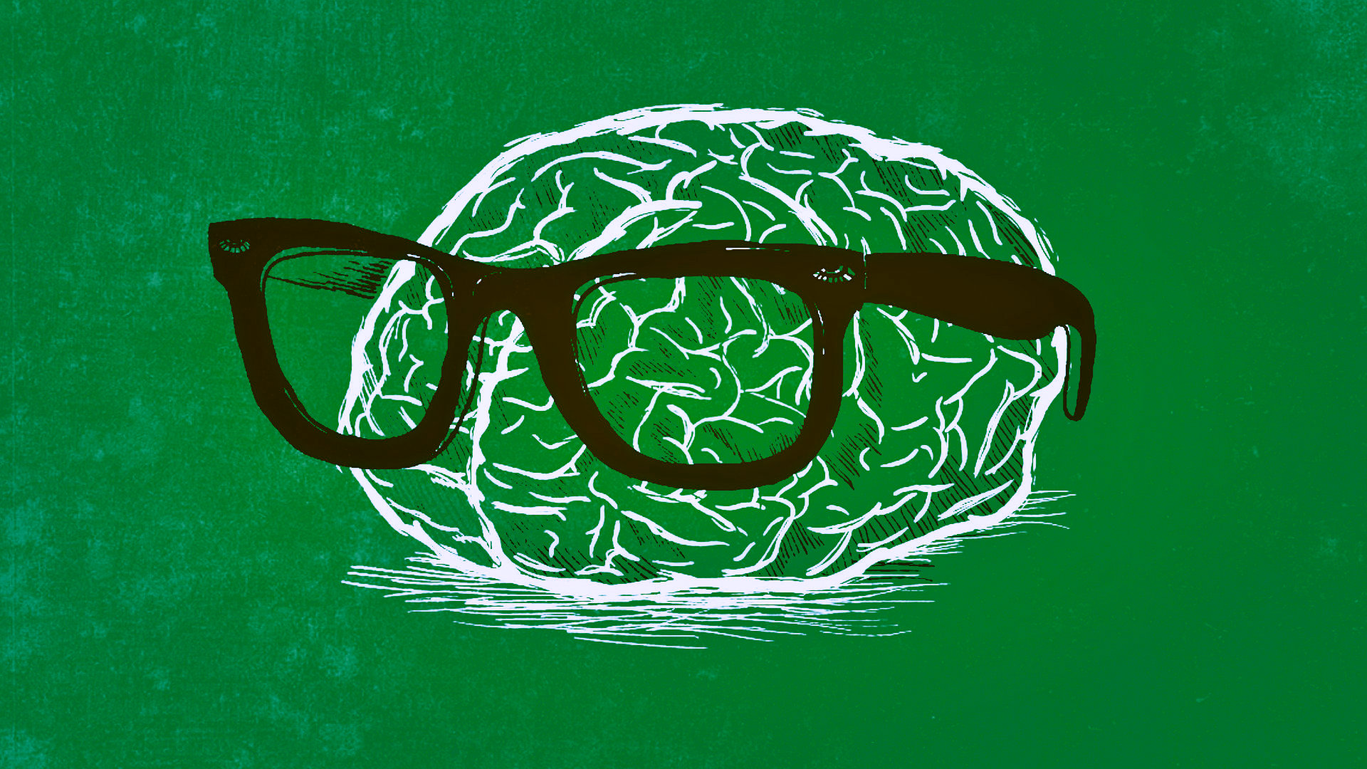 brain, humor, nerd, green HD wallpaper