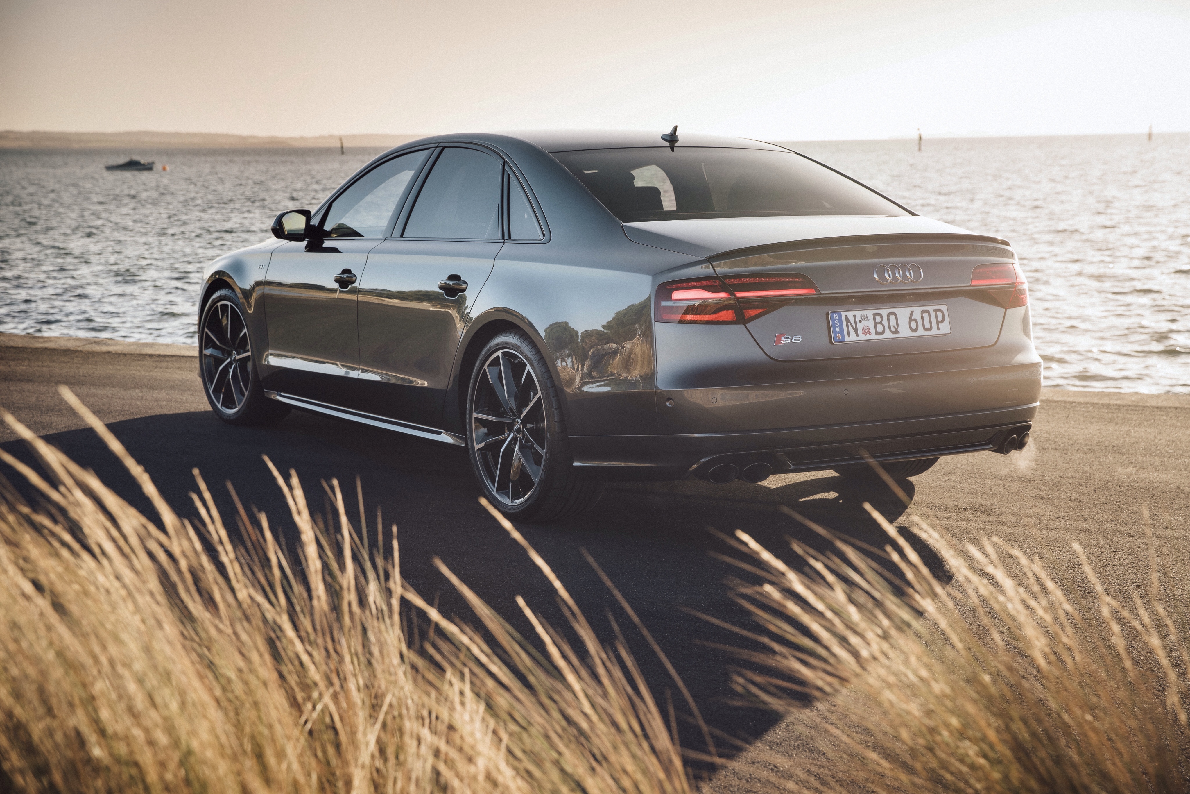 audi, cars, back view, rear view, s8