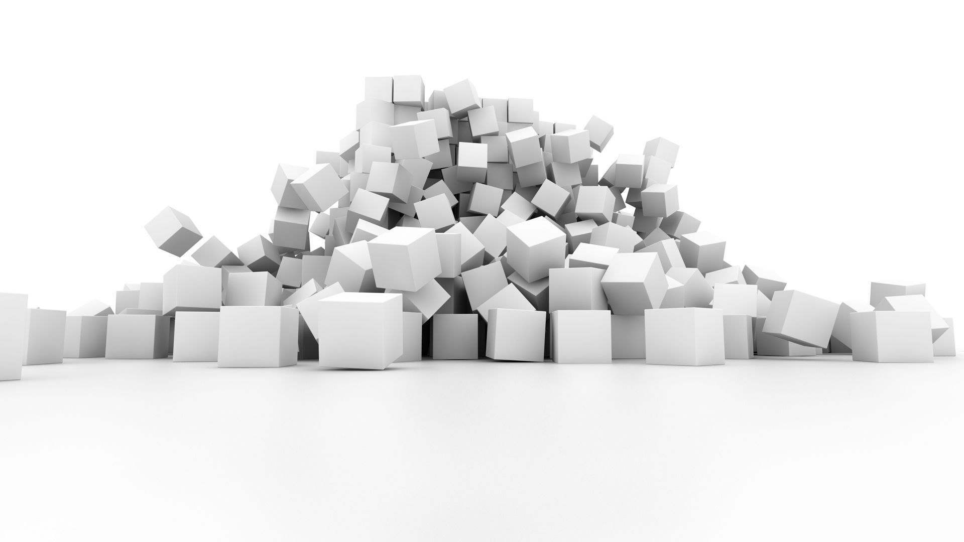 3d, white, form, cubes, lots of, multitude cell phone wallpapers