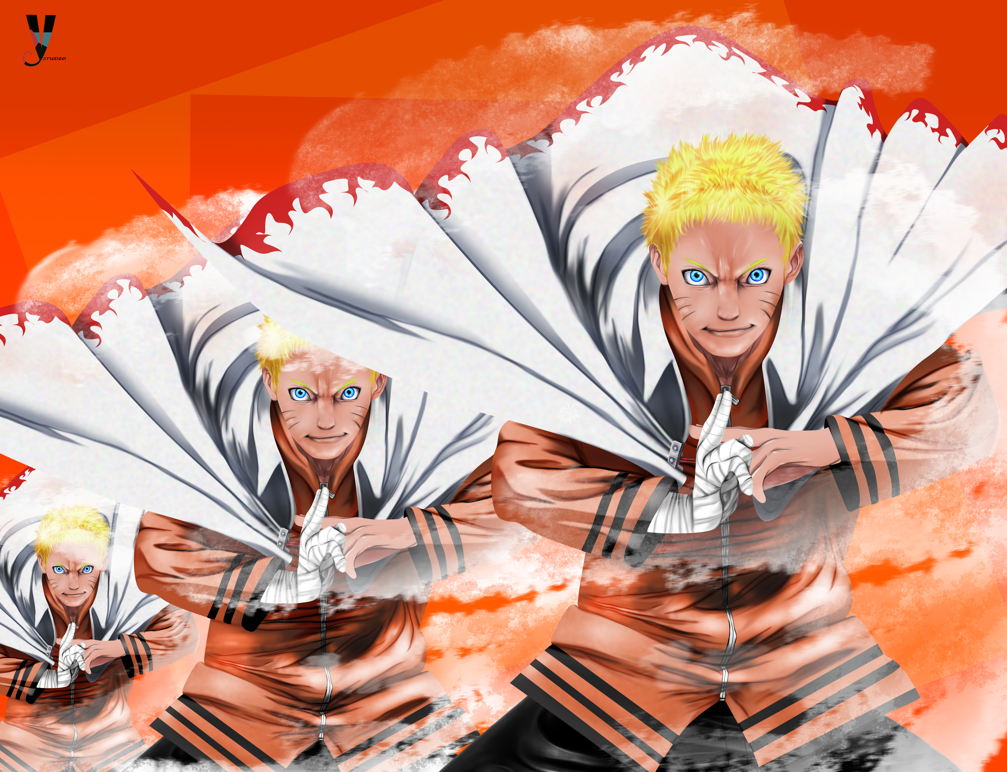 Projeto de Decoração 3D de parede Naruto Hokage
