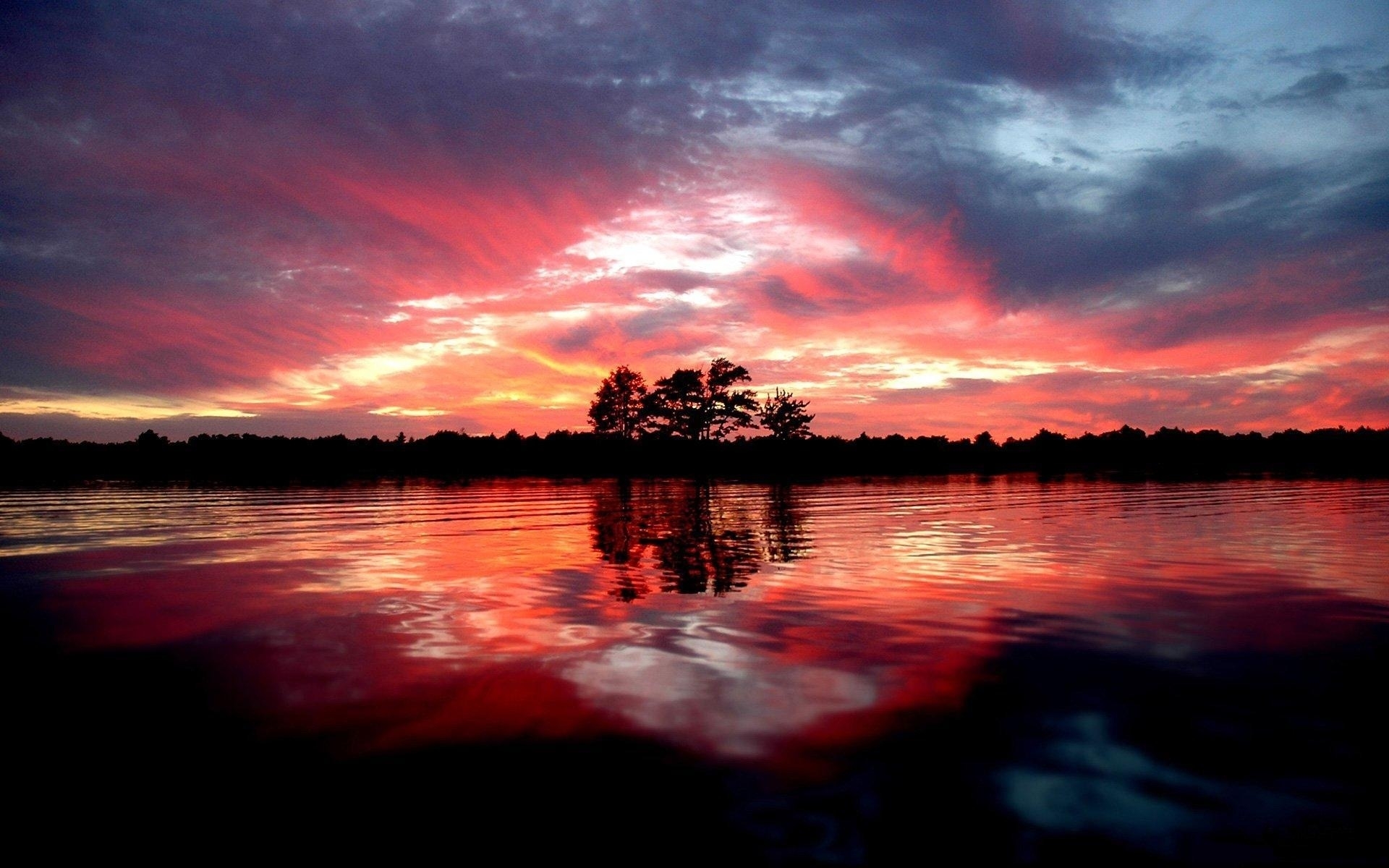 Download mobile wallpaper Rivers, Sunset, Landscape for free.
