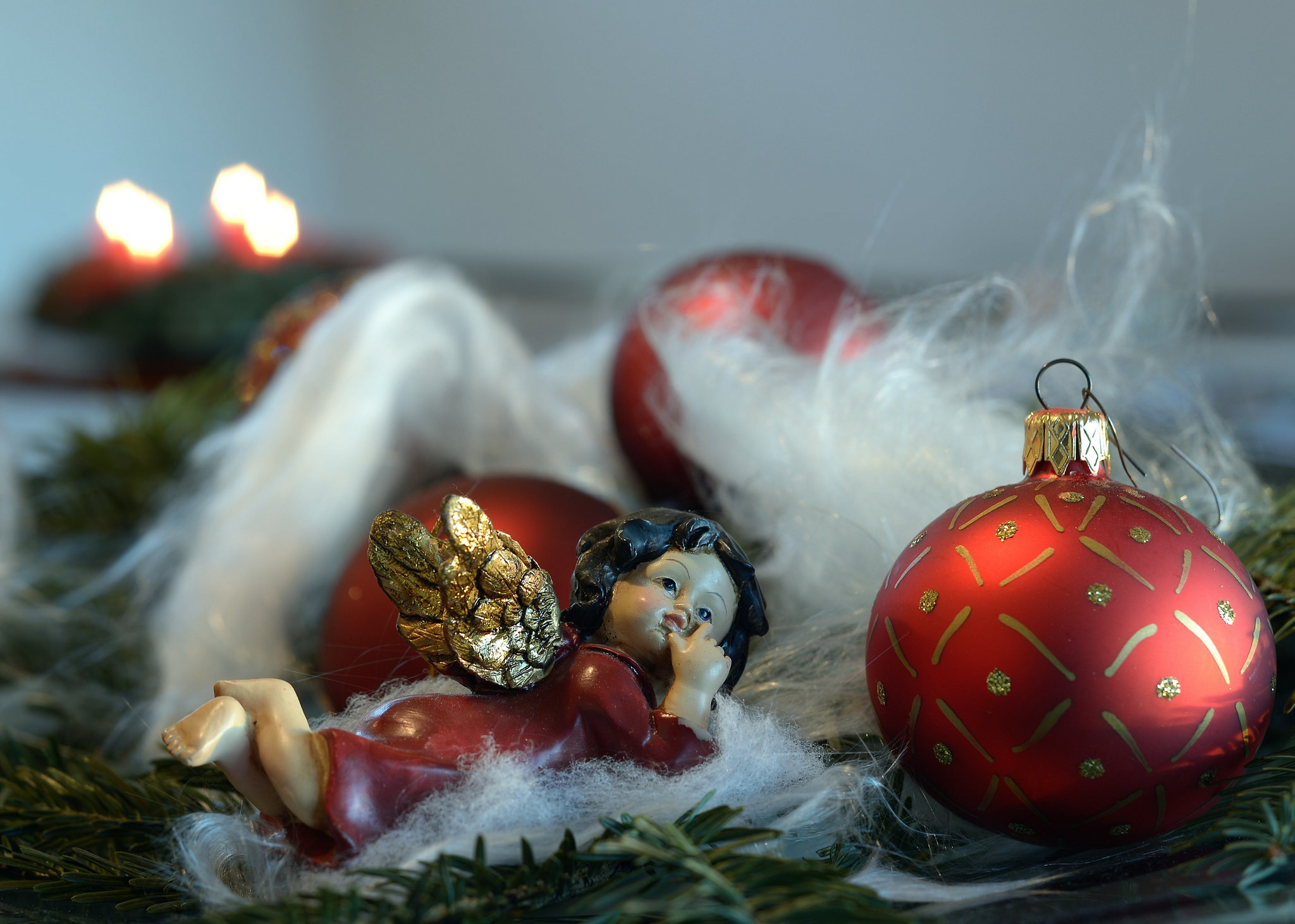 angel, holidays, new year, christmas, christmas tree toy phone wallpaper