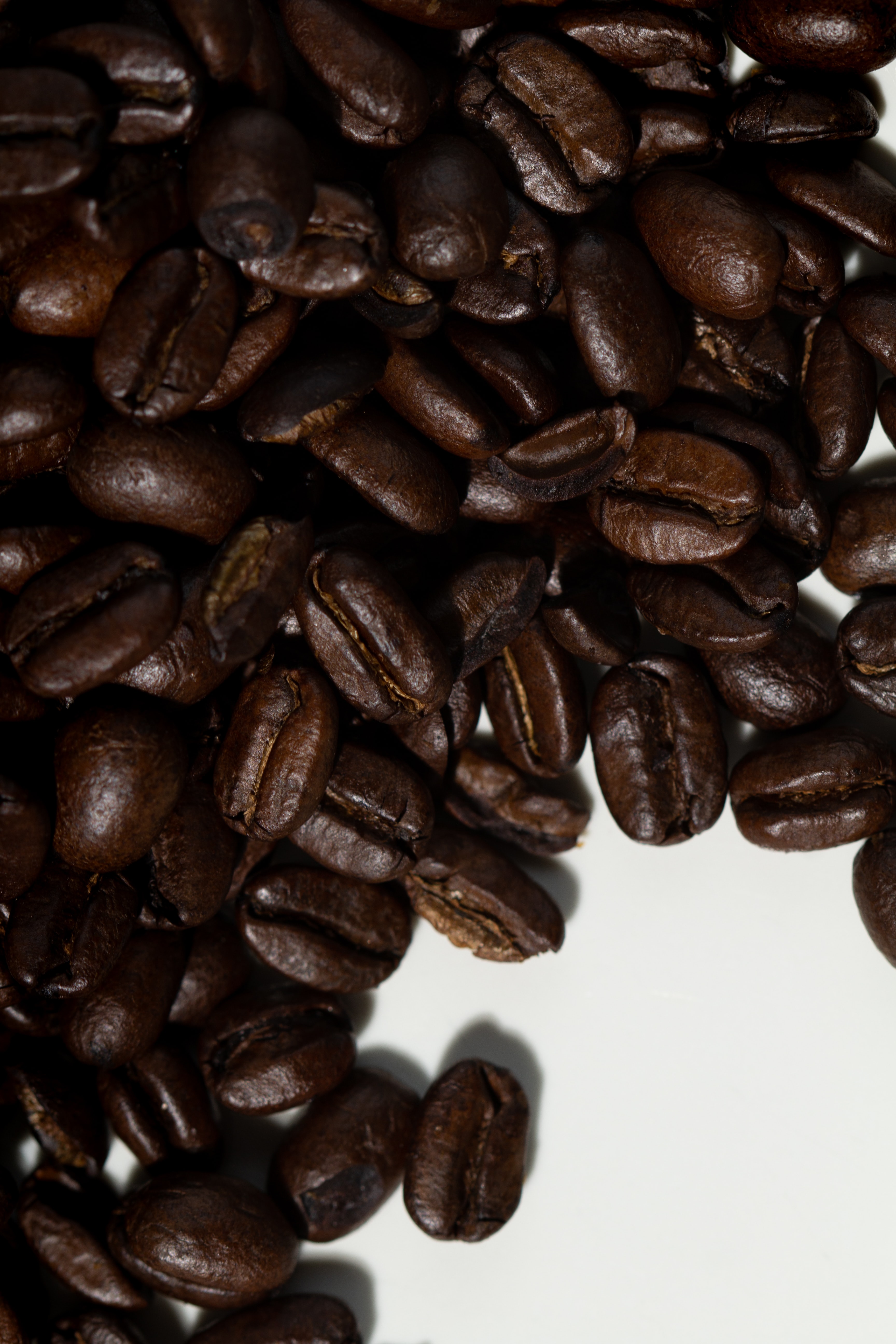 Download mobile wallpaper Grains, Macro, Grain, Food, Brown, Coffee Beans, Dark, Coffee for free.