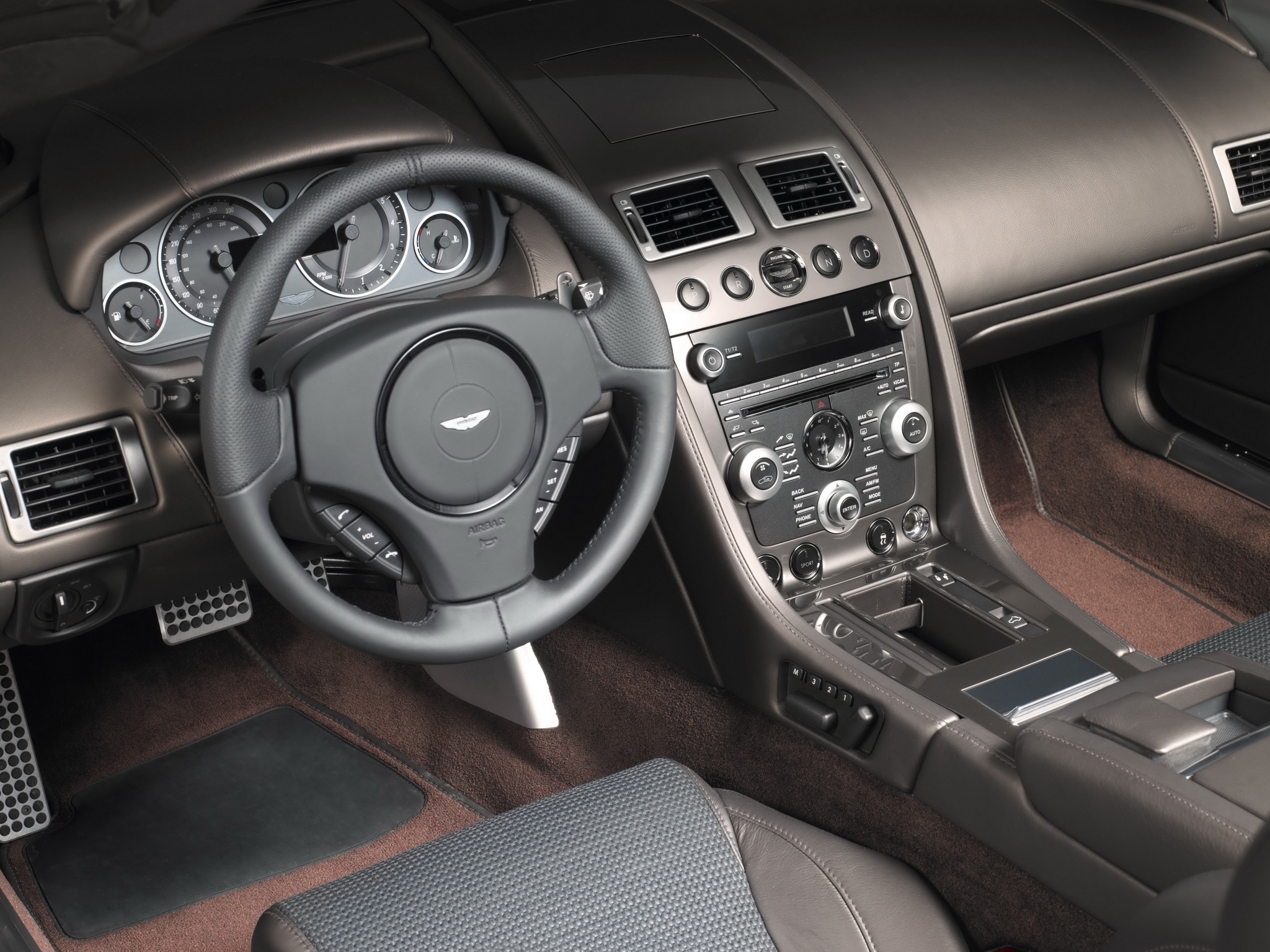 cars, interior, aston martin, dbs, steering wheel, rudder, salon, speedometer, 2010 download HD wallpaper