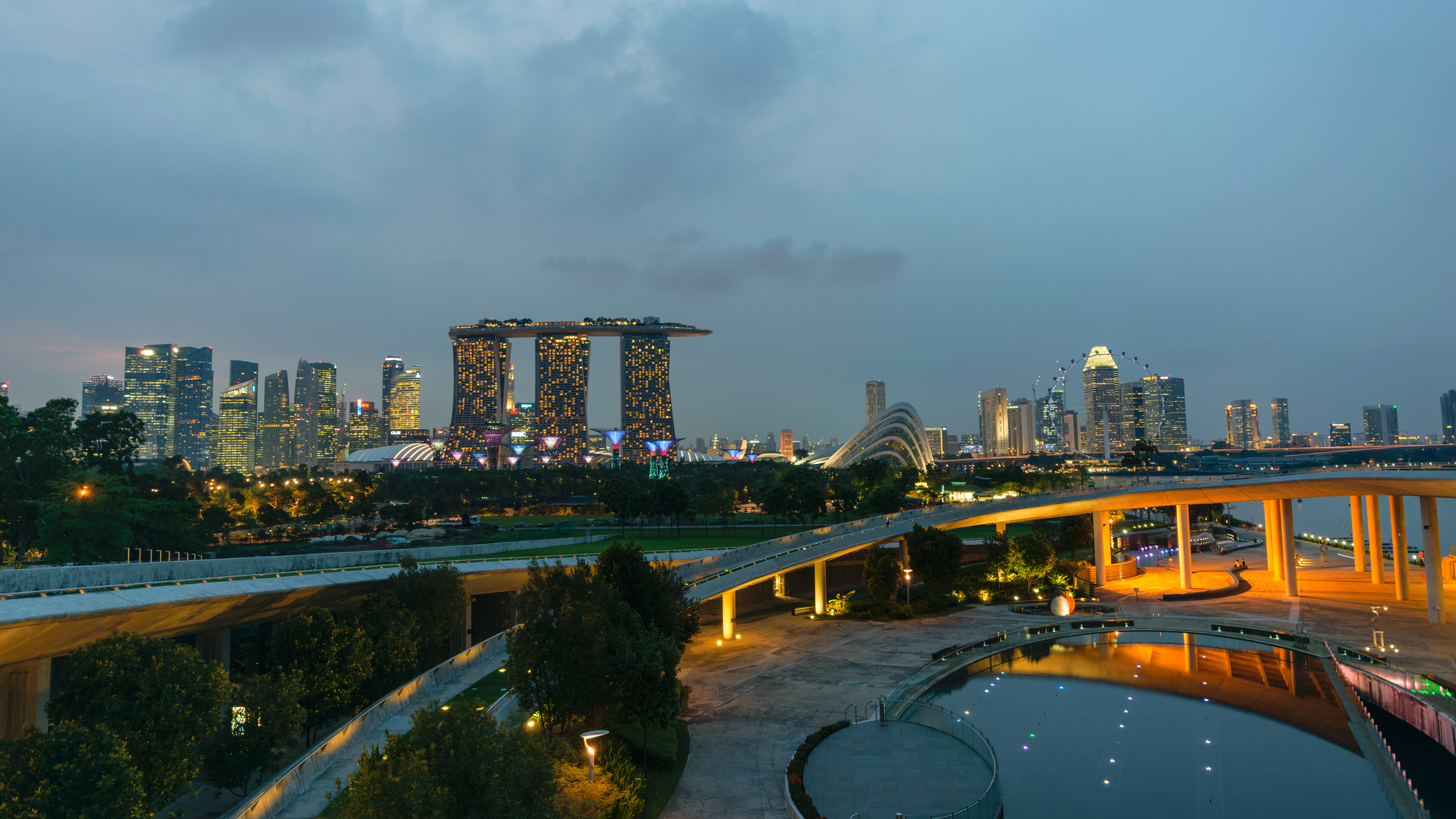 singapore, man made, marina bay sands, building, night Smartphone Background