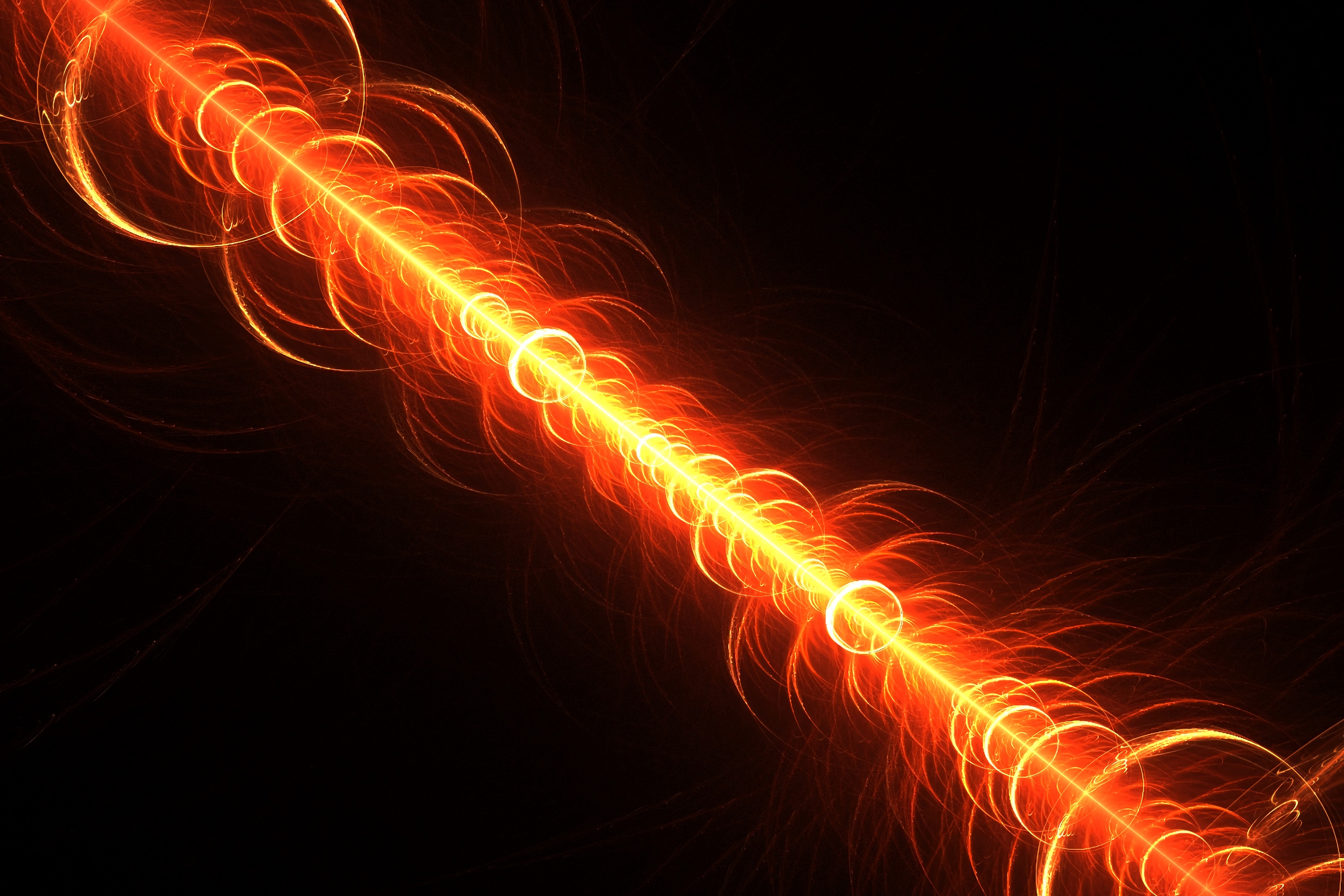 abstract, bright, fractal, line, flaming, fiery