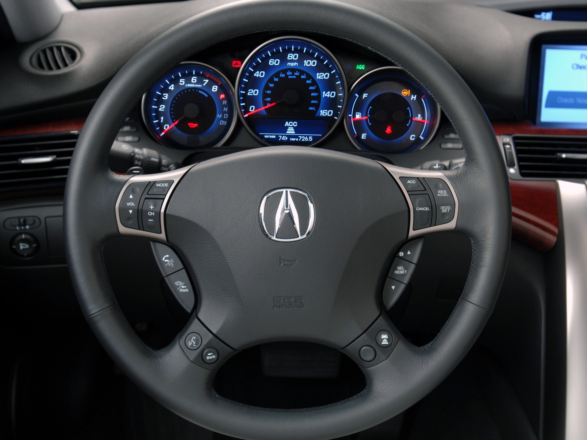 steering wheel, acura, interior, cars, akura, rudder, salon, speedometer, rl