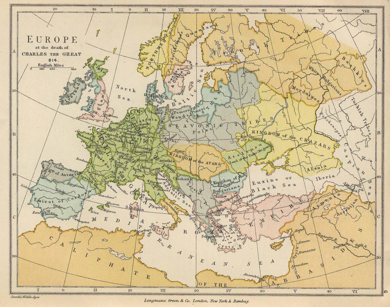 Карта европы 1860 года на русском