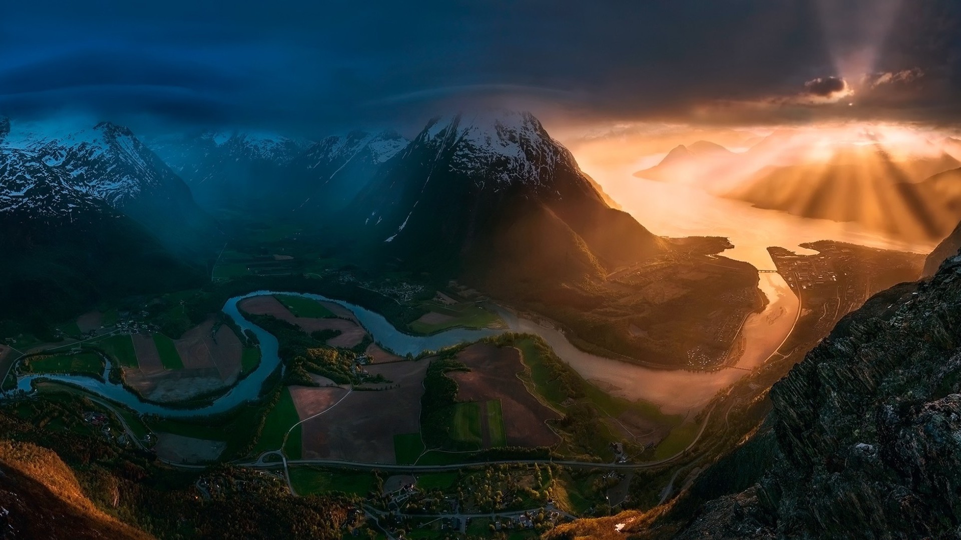 Норвегия природа горы Долина