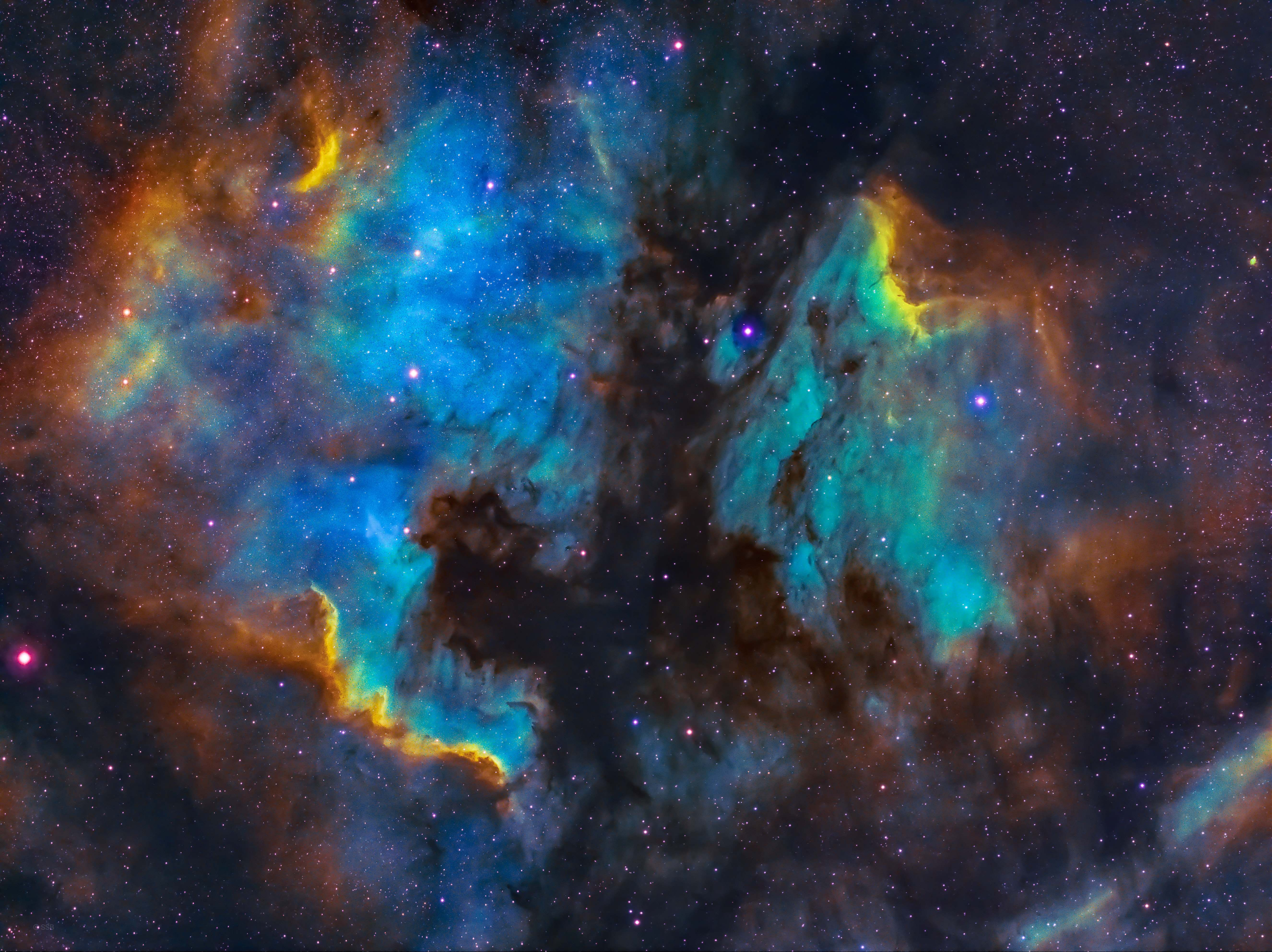 nebula, universe, stars, multicolored, motley, glow
