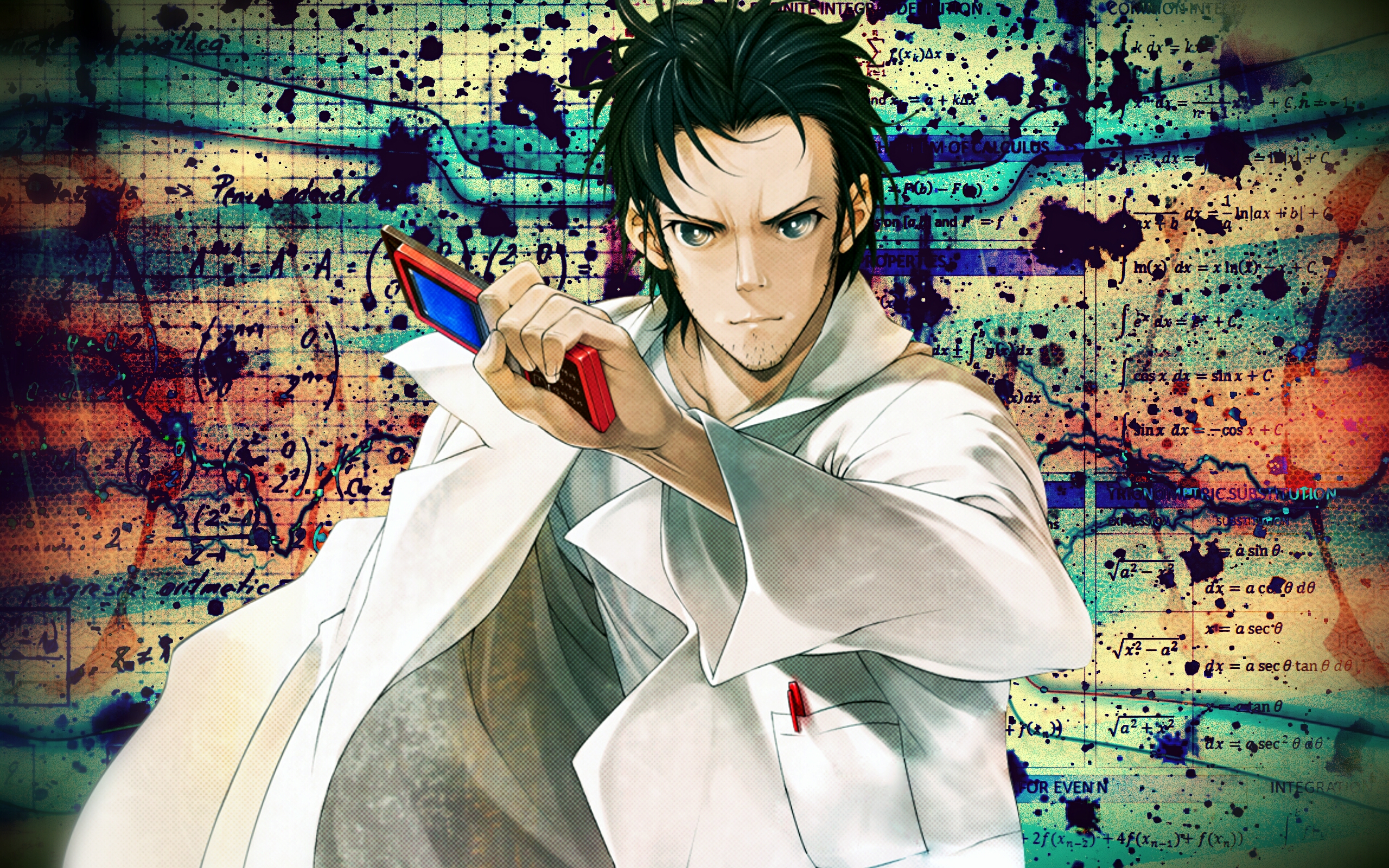 Download wallpaper anime, steins gate, gate, okabe rintarou, Okabe Rintaro.,  Gate Of Steiner, The Kuris, Makise, Smartphone, section art in resolution  1920x1200