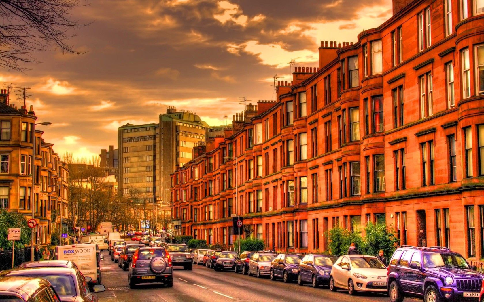 HD wallpaper city, cities, sky, cars, building, hdr, street