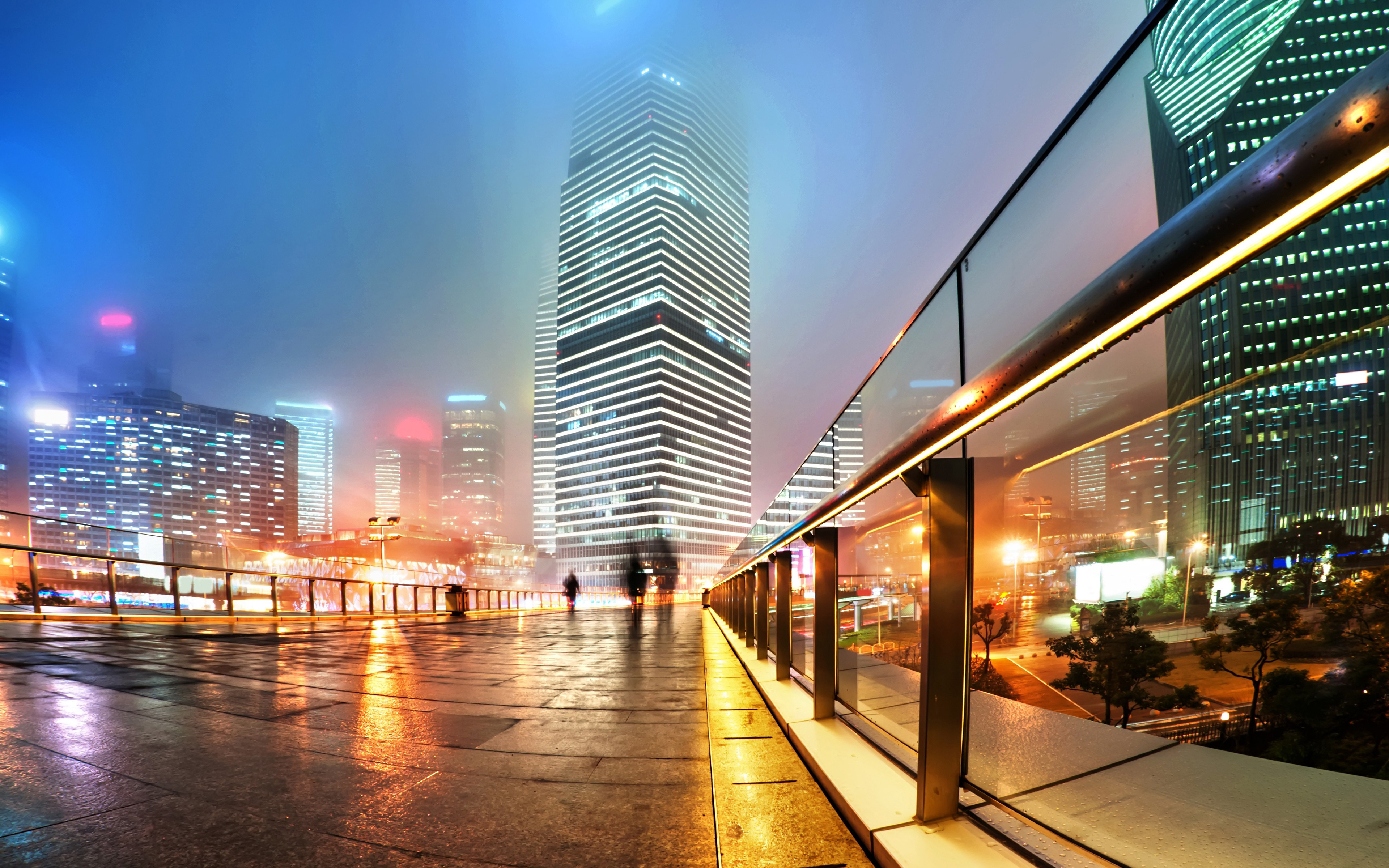 man made, shanghai, china, city, light, metropolis, night, cities High Definition image