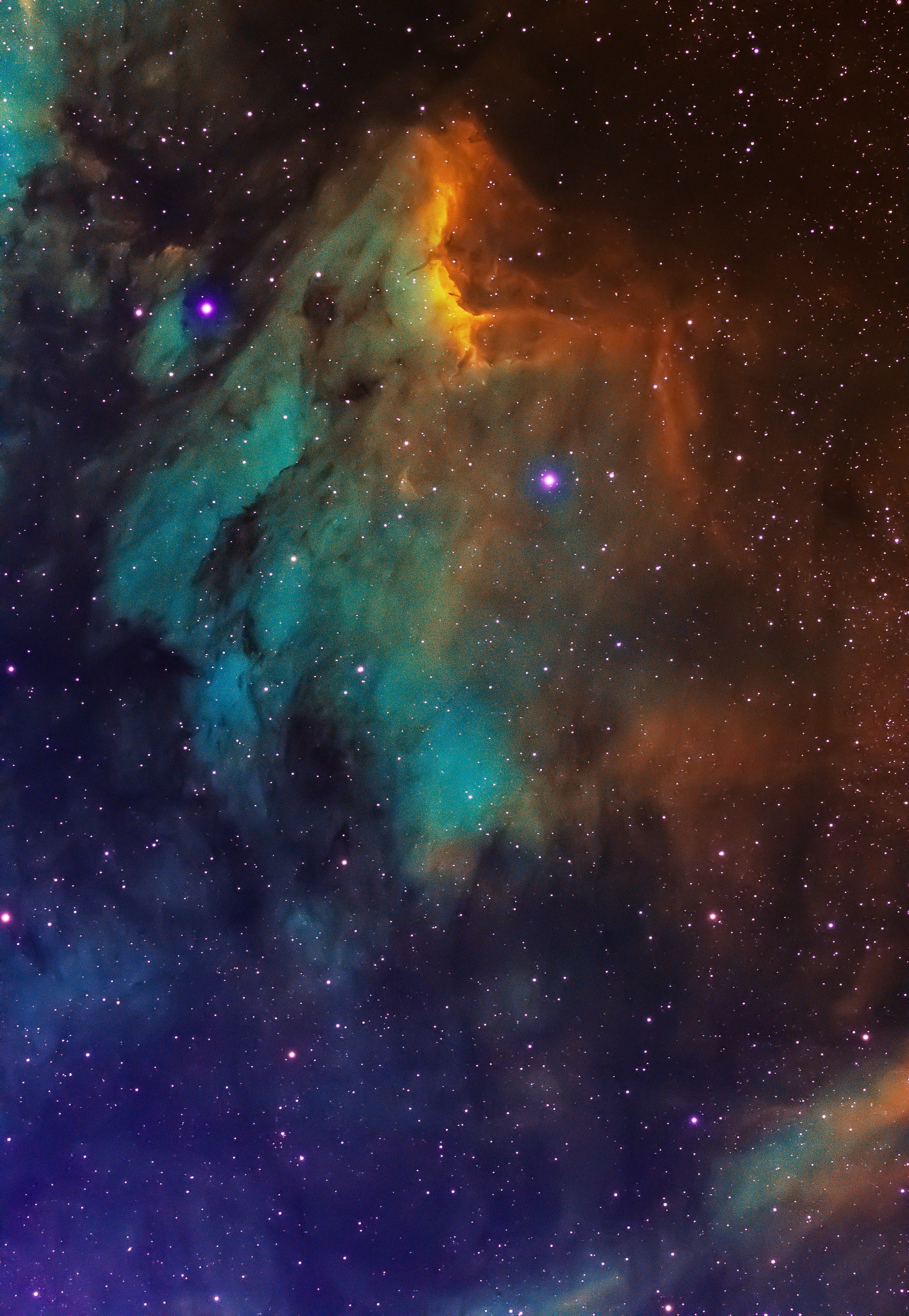 universe, nebula, multicolored, stars, motley