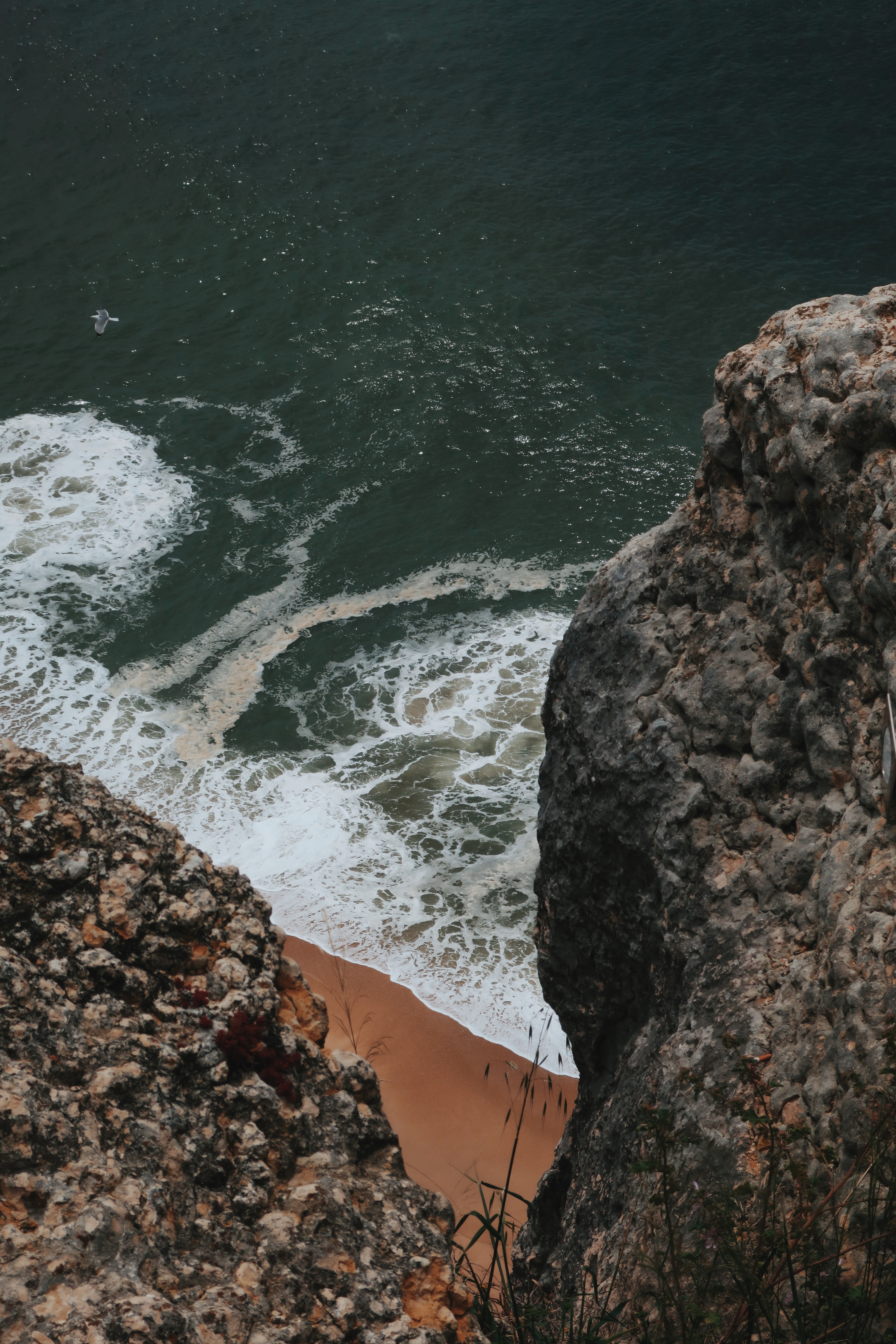無料モバイル壁紙自然, 波, 岩, ブレーク, 崖, 海, ビーチをダウンロードします。