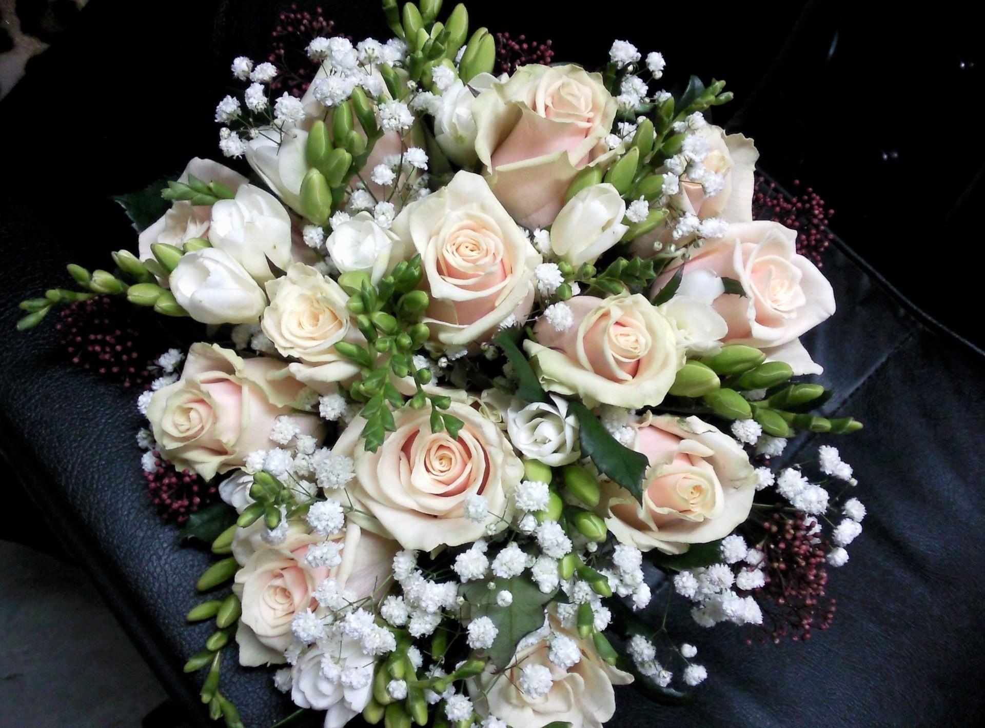 roses, flowers, registration, typography, bouquet, gypsophilus, gipsophile, freesia